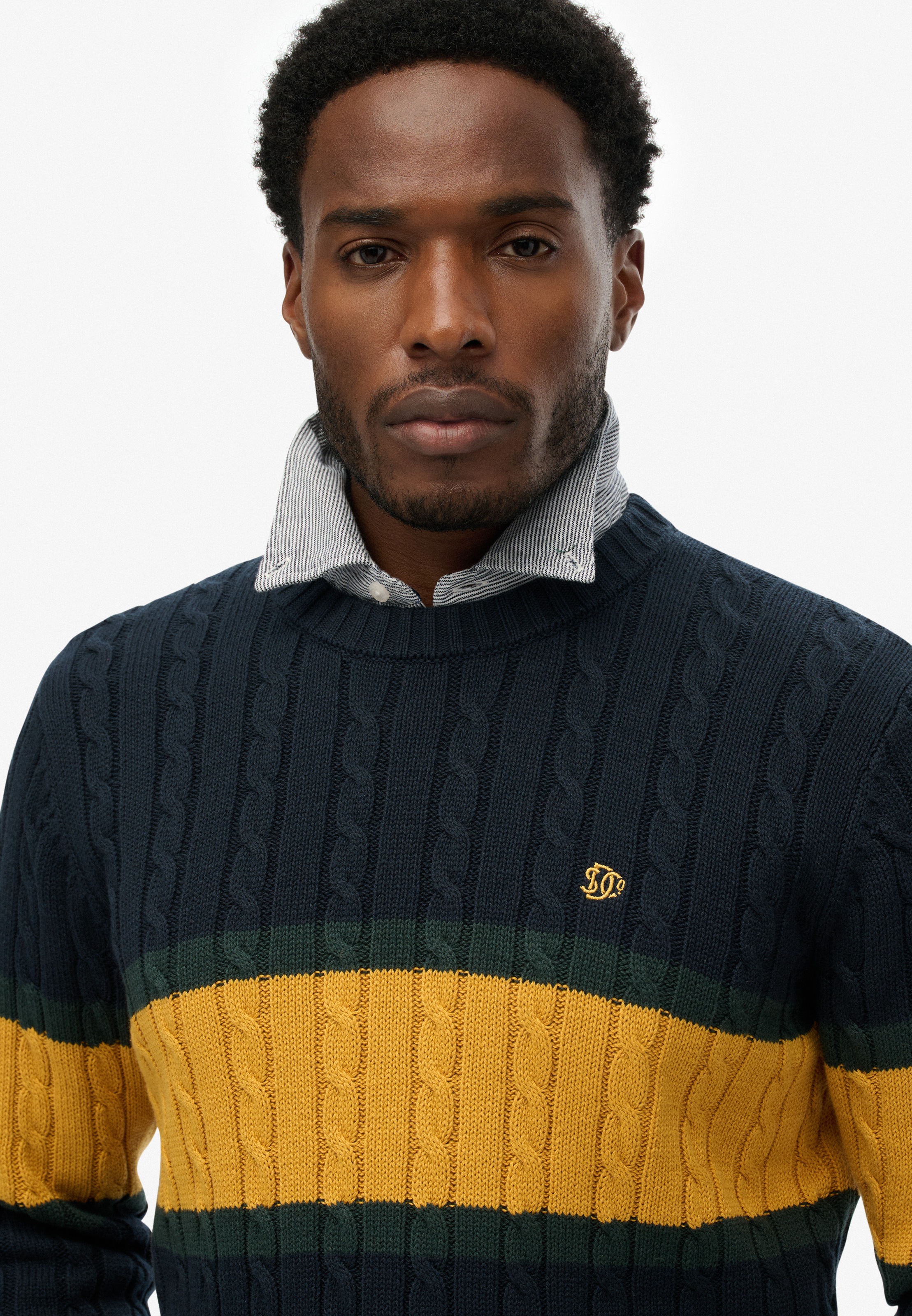 Thumbnail - Superdry Strickpullover "Cotton Stripe Cable Jumper"