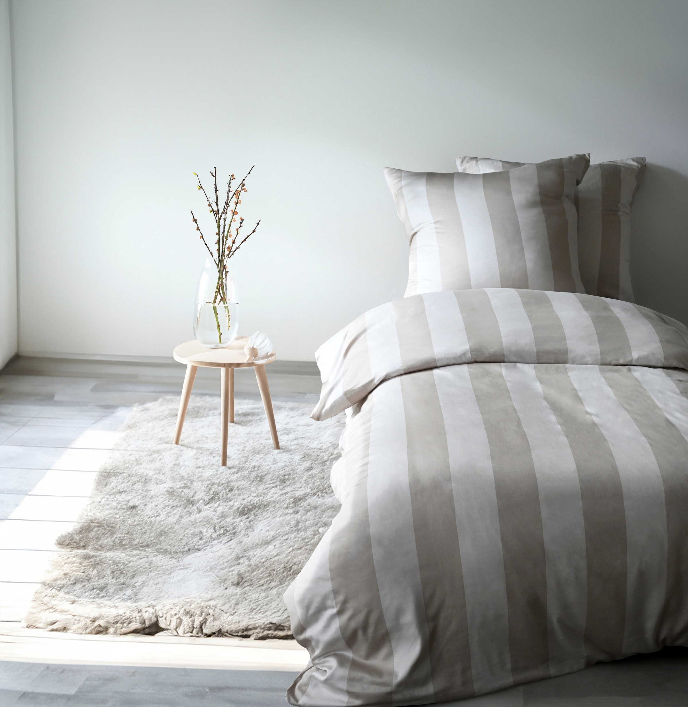 fleuresse Bettwäsche »Bed Art S«, (2 tlg.), Mako Satin-Bettwäsche aus 100% Baumwolle