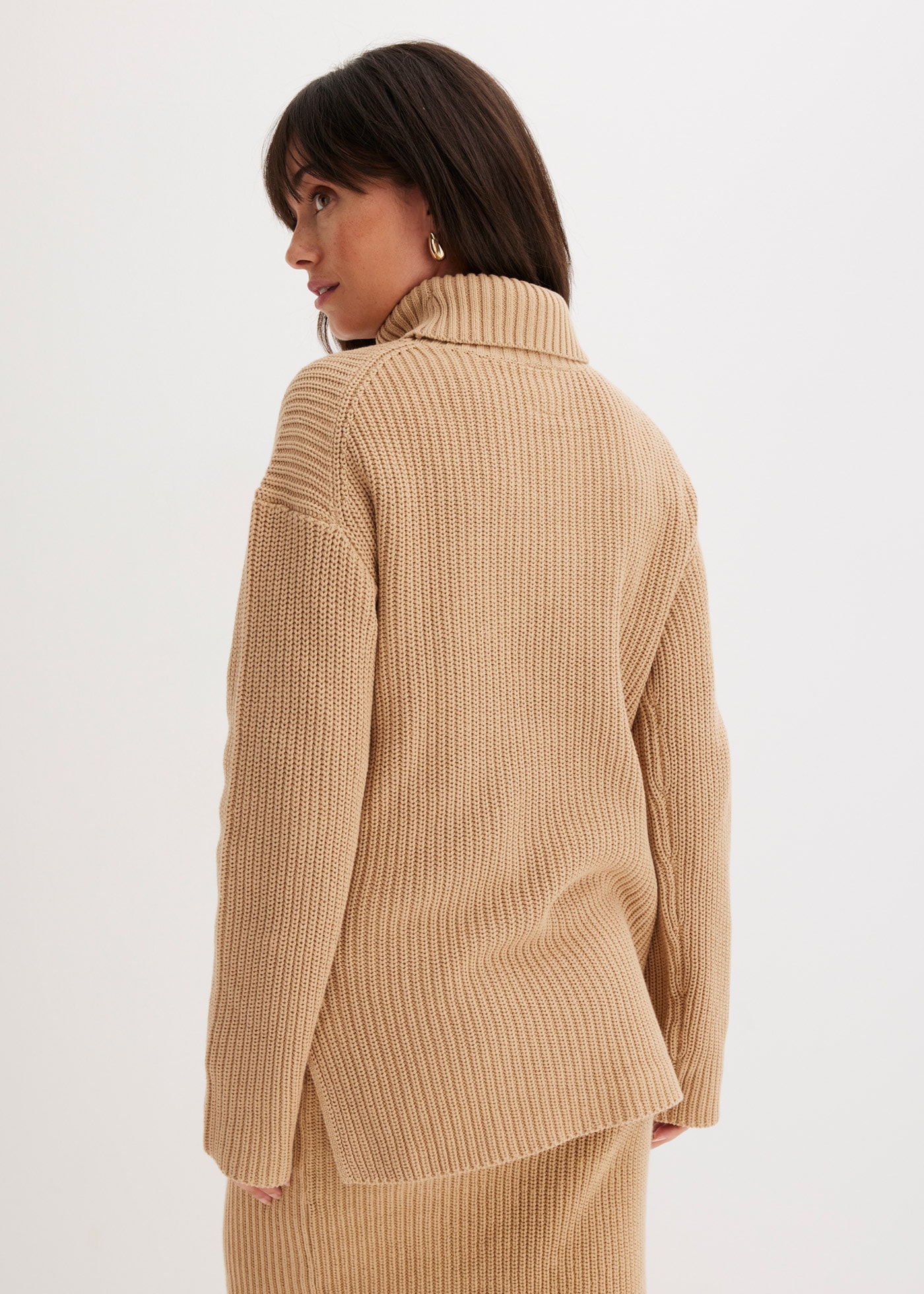 bonprix Rollkragenpullover »Rollkragenpullover aus reiner Baumwolle« Rollkragenpullover aus reiner Baumwolle