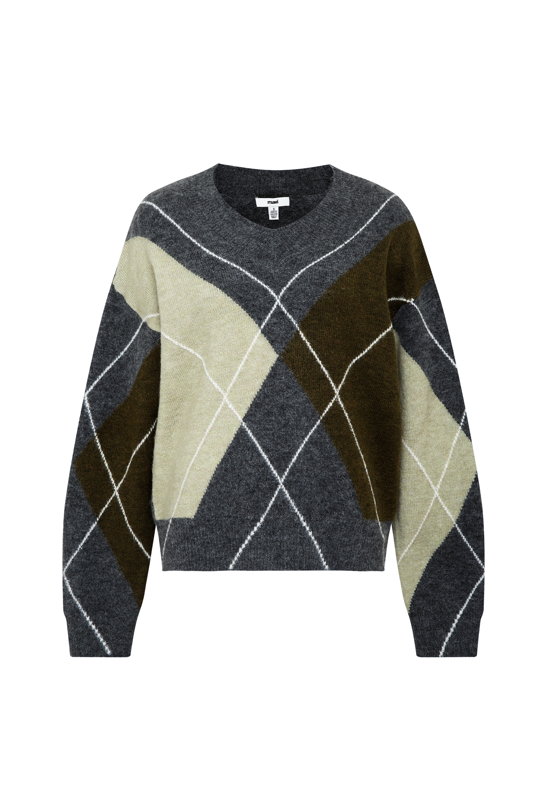 Mavi V-Ausschnitt-Pullover »V NECK SWEATER« Pullover Argyle