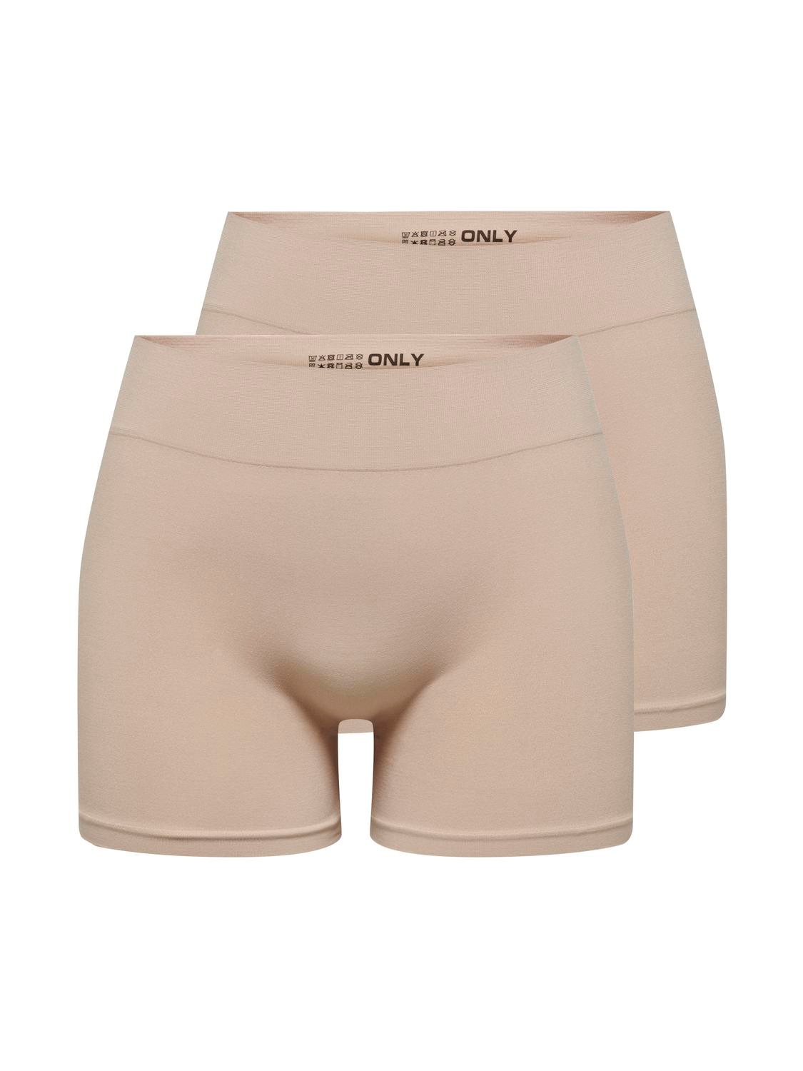 Hotpants »ONLVICKY S-LESS MINI SHORTS 2-PACK«, (Packung, 2 tlg.)