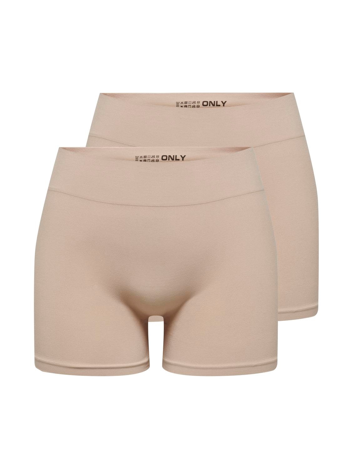 ONLY Hotpants "ONLVICKY S-LESS MINI SHORTS 2-PACK", (Packung, 2 tlg.)