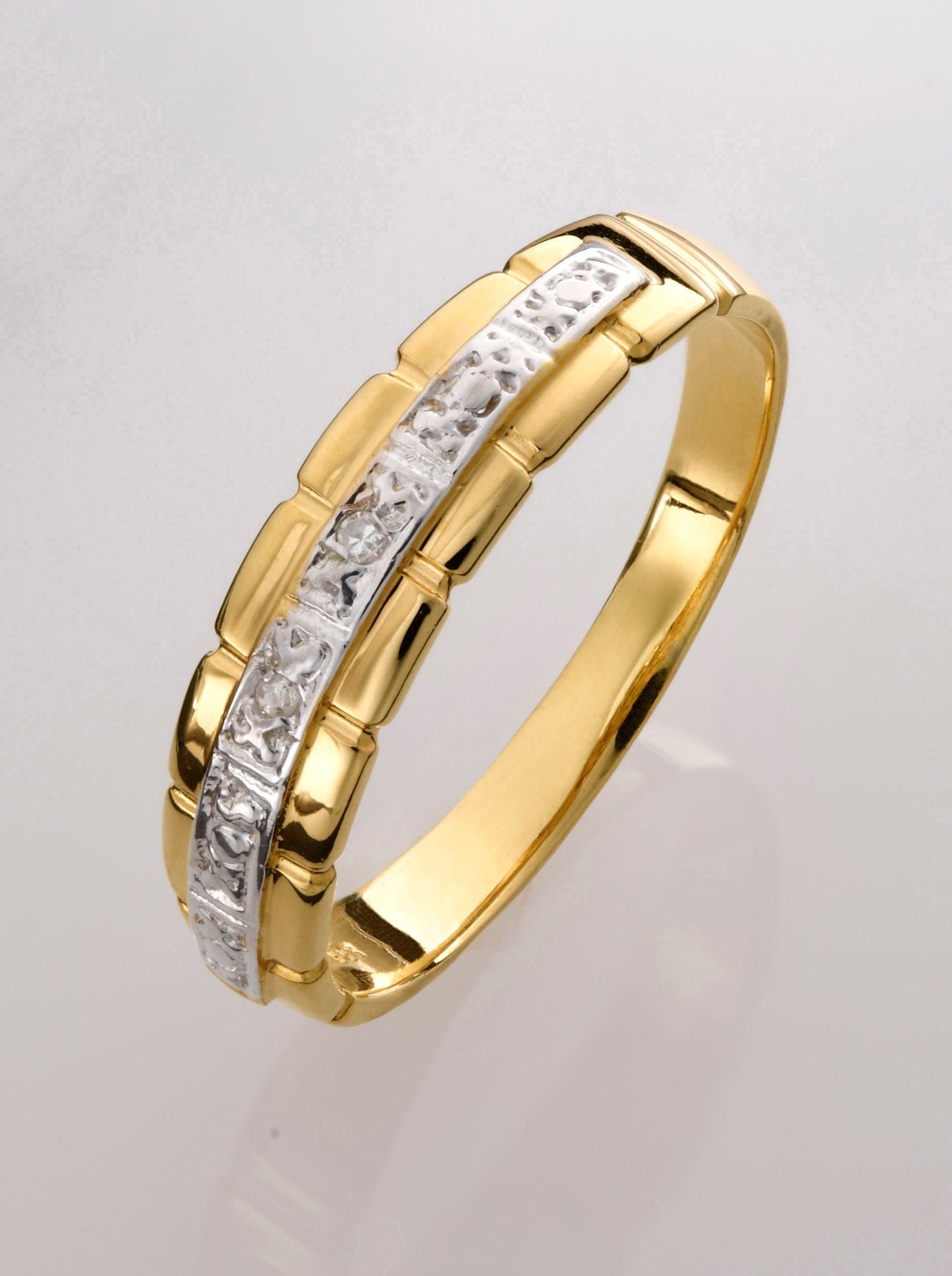 Fingerring LADY Gr. 20, gold (gelbgold 375), Fingerringe, Damen, 20, Metall, Fingerring