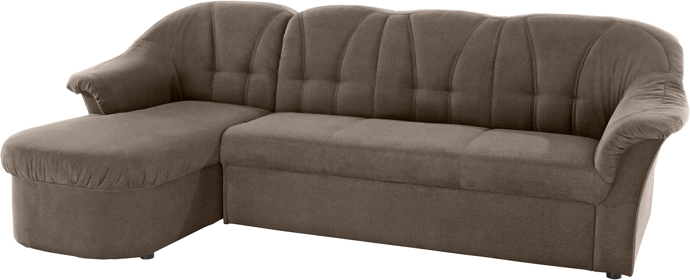 DOMO collection Ecksofa »Pegnitz, elegante Rückensteppung, komfortabel, L-Form«, wahlweise mit Bettfunktion