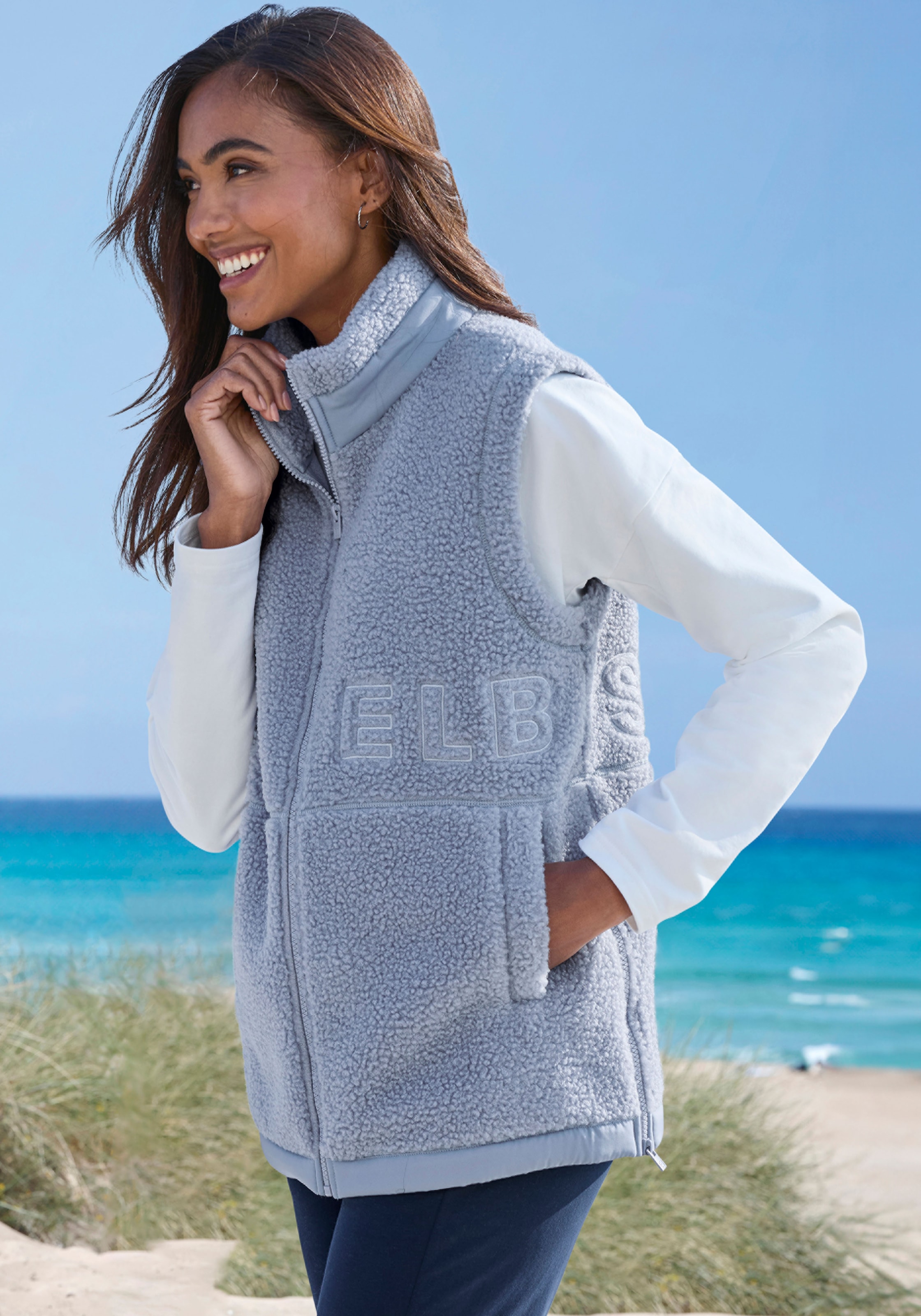 Elbsand mit großer Schriftzug-Stickerei günstig online kaufen