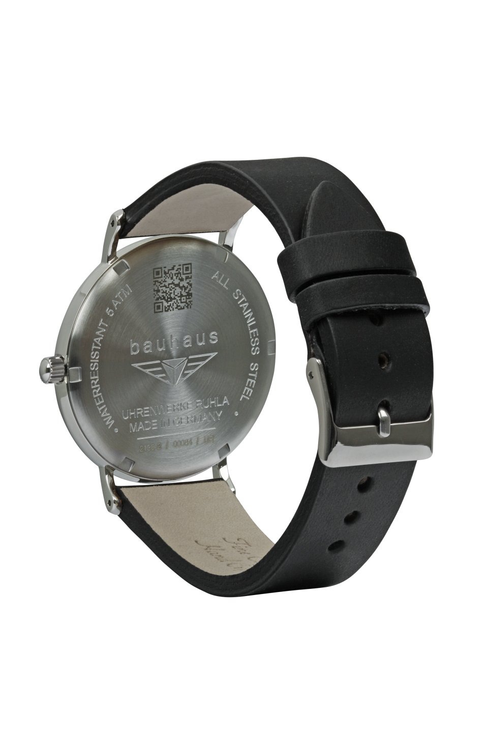 bauhaus Quarzuhr, Armbanduhr, Herrenuhr, Datum, Lederarmband, Made in Germany