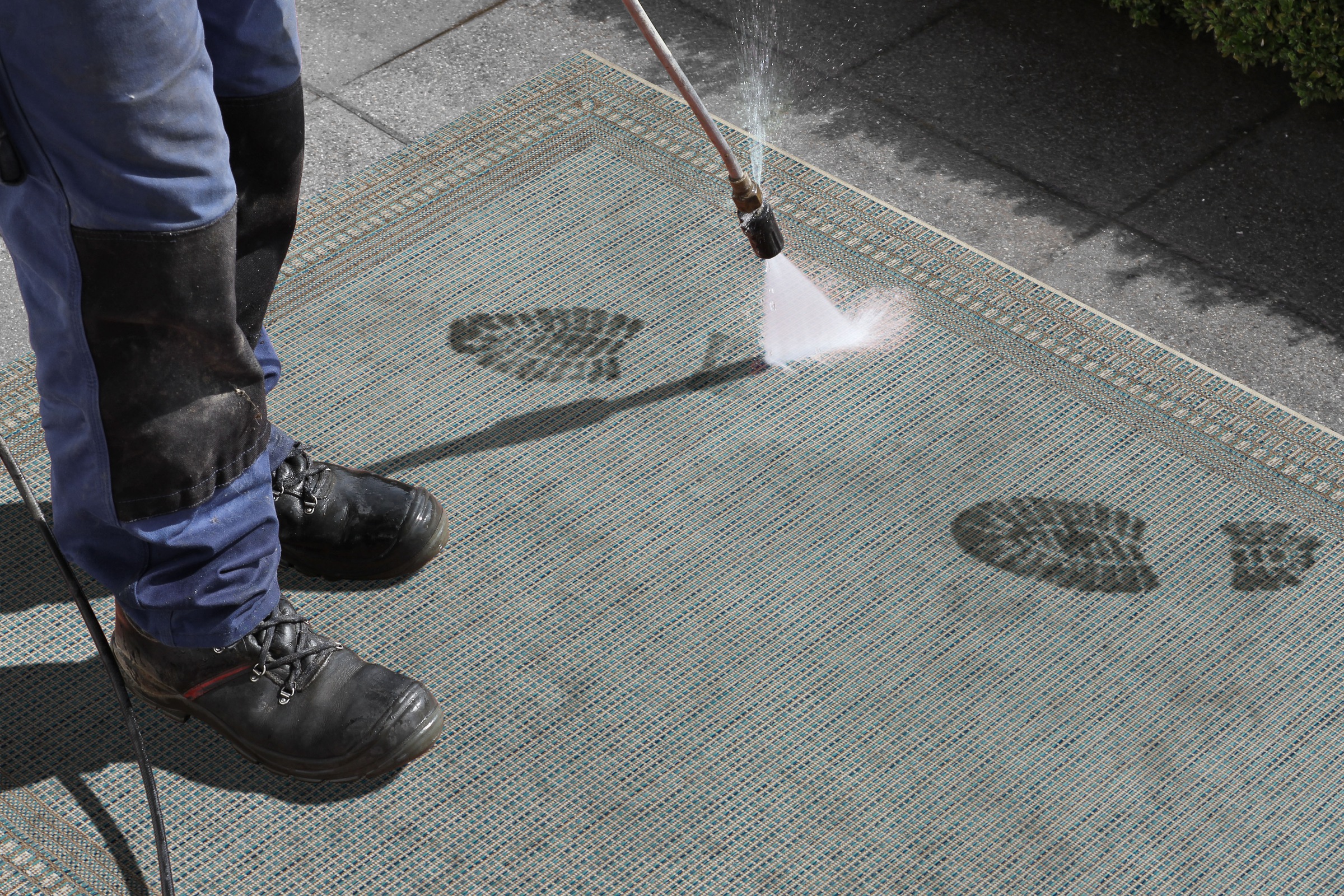 freundin Home Collection Teppich »Ocean«, rechteckig, 4 mm Höhe, In-und Outdoor geeignet, Strapazierfähig und pflegeleicht, Flachgewebe