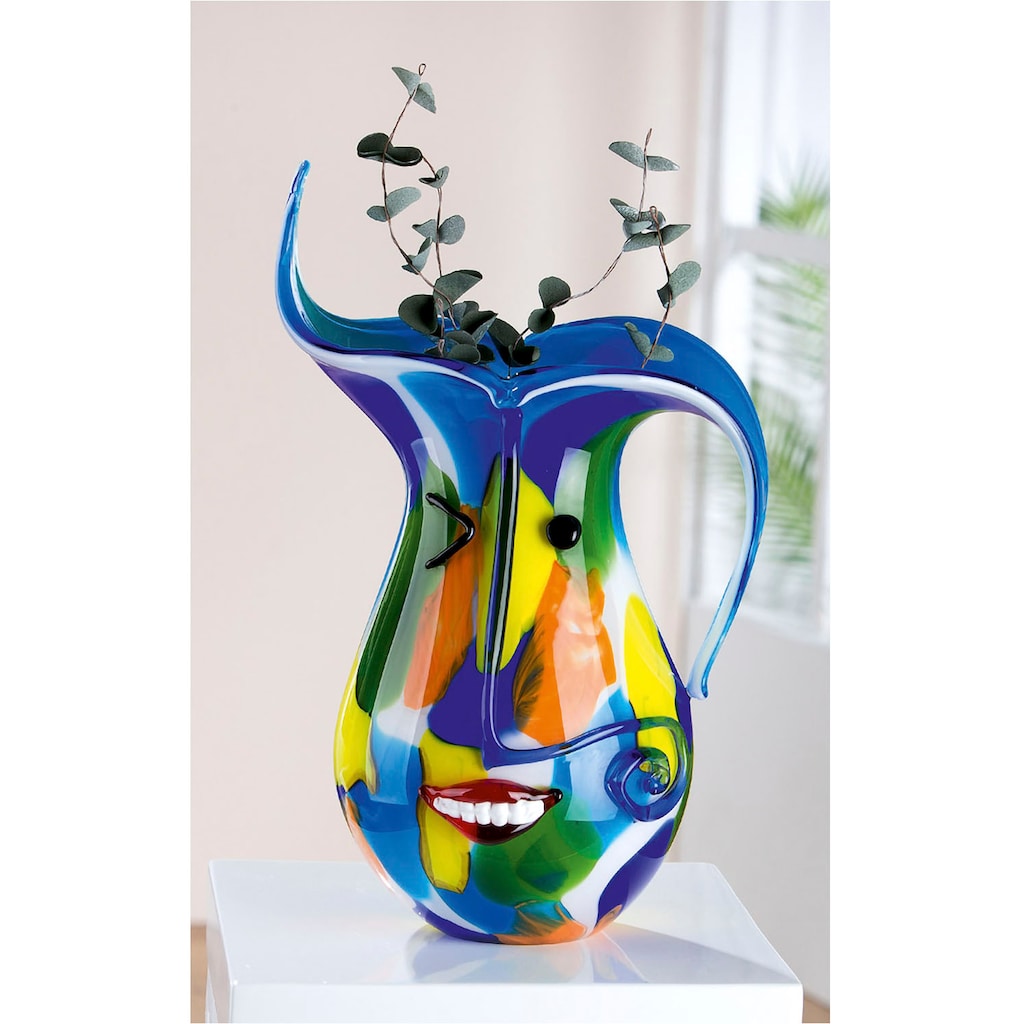 Casablanca by Gilde Tischvase »Glasart Designvase "Augusto" aus Glas«, (1 St.)