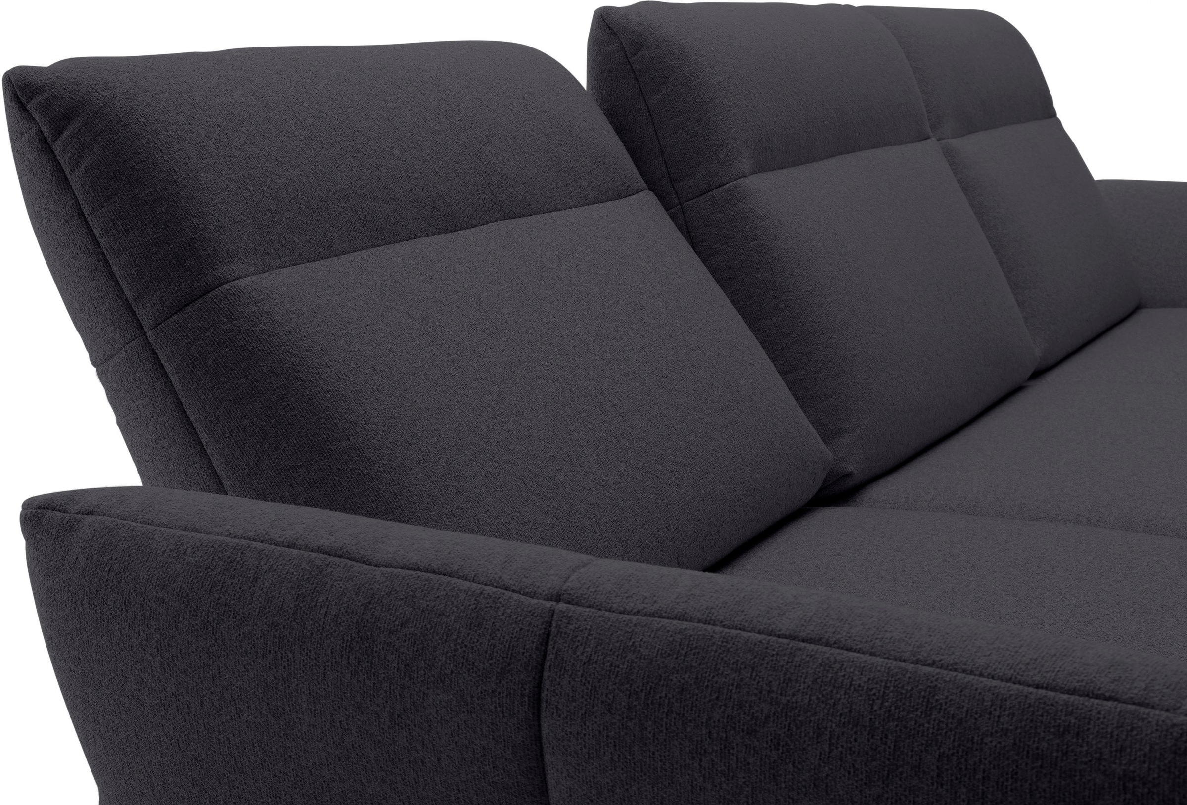 Creation BY ROLF BENZ Ecksofa »CR.460«, Sockel in Eiche, Alugussfüße in umbragrau, Breite 298 cm