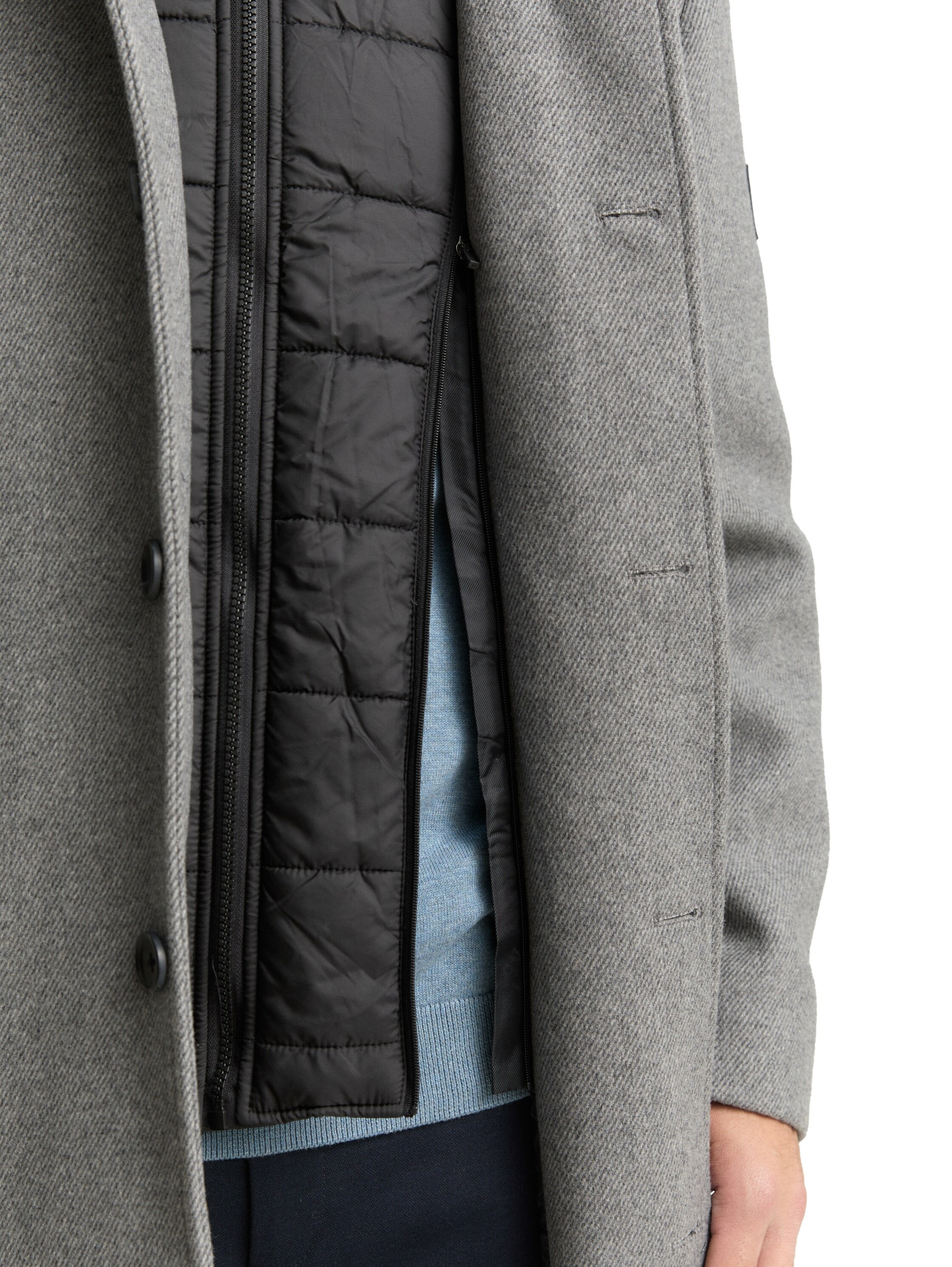 TOM TAILOR Wollmantel, mit abnehmbarer Innenjacke