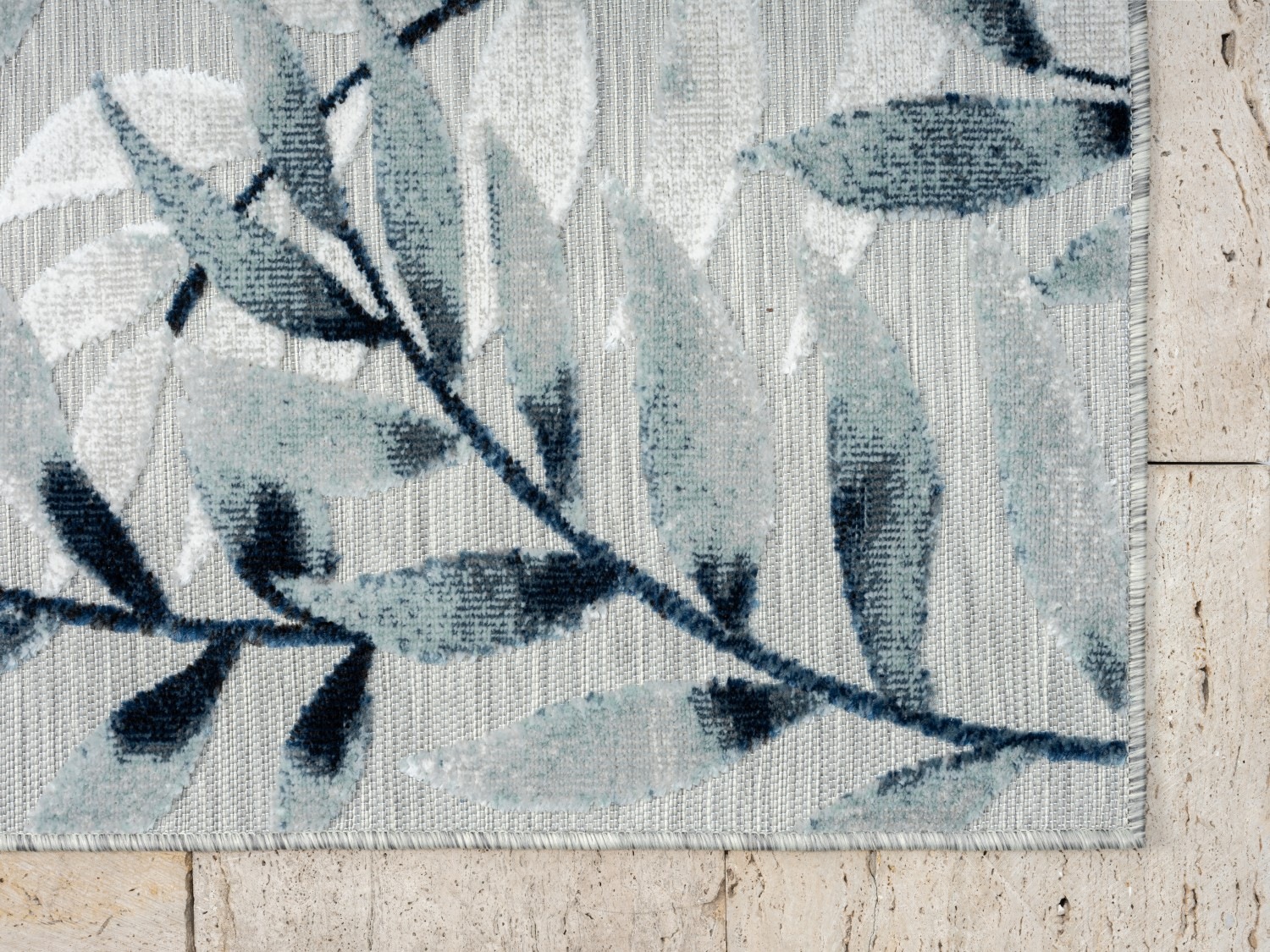 Myflair Möbel & Accessoires Teppich »Olivia«, rechteckig, Blätter Motiv, Hoch-Tief Effekt, Outdoor geeignet, Balkon, Terrasse
