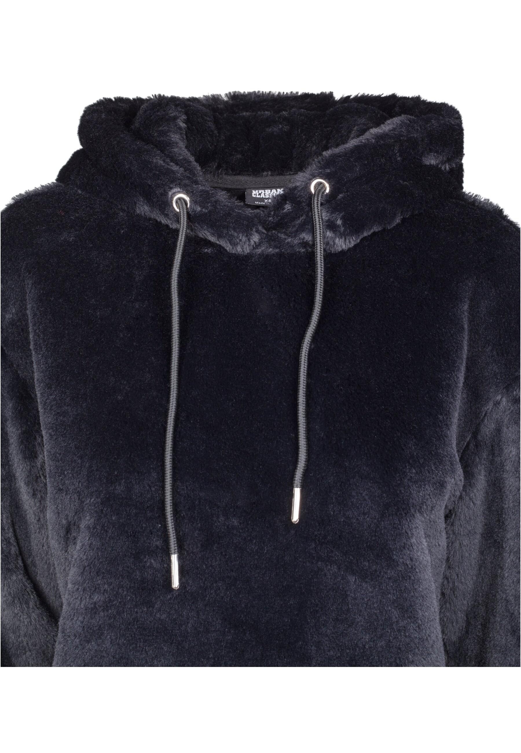 URBAN CLASSICS Rundhalspullover »Urban Classics Damen Ladies Oversize Short Teddy Hoody«, (1 tlg.)