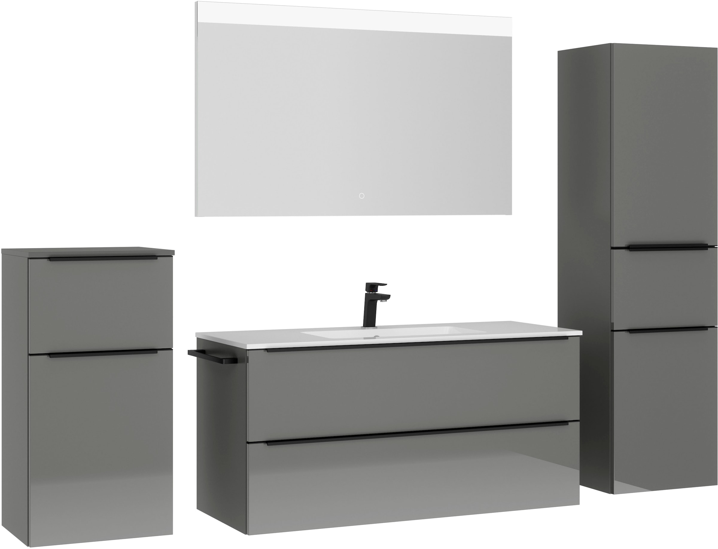 nobilia Badmöbel-Set "Levere" vormontiert, mit Soft-Close, 4 Stk. tlg. günstig online kaufen