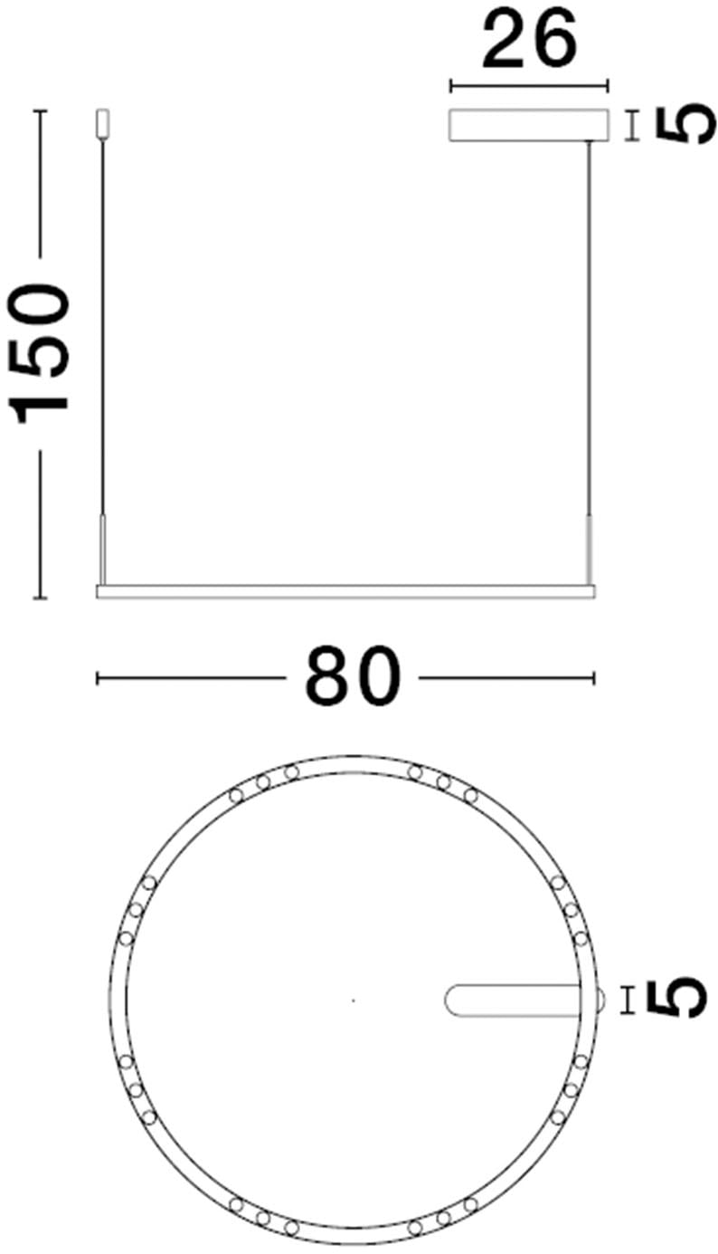 Nova Luce Pendelleuchte »LUNETTE«, 8 flammig, Leuchtmittel LED-Modul | LED fest integriert