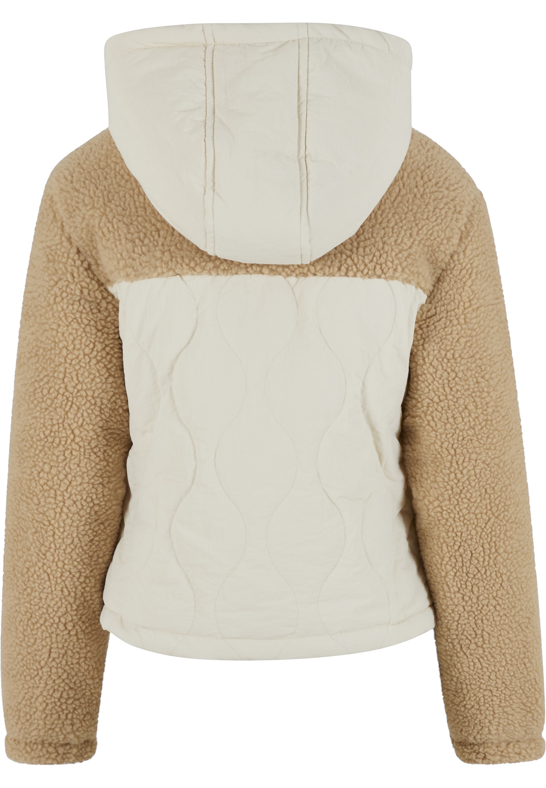 URBAN CLASSICS Allwetterjacke »Urban Classics Ladies Sherpa Crinkle Nylon Mix Jacket« 1 Stk. tlg. ohne Kapuze