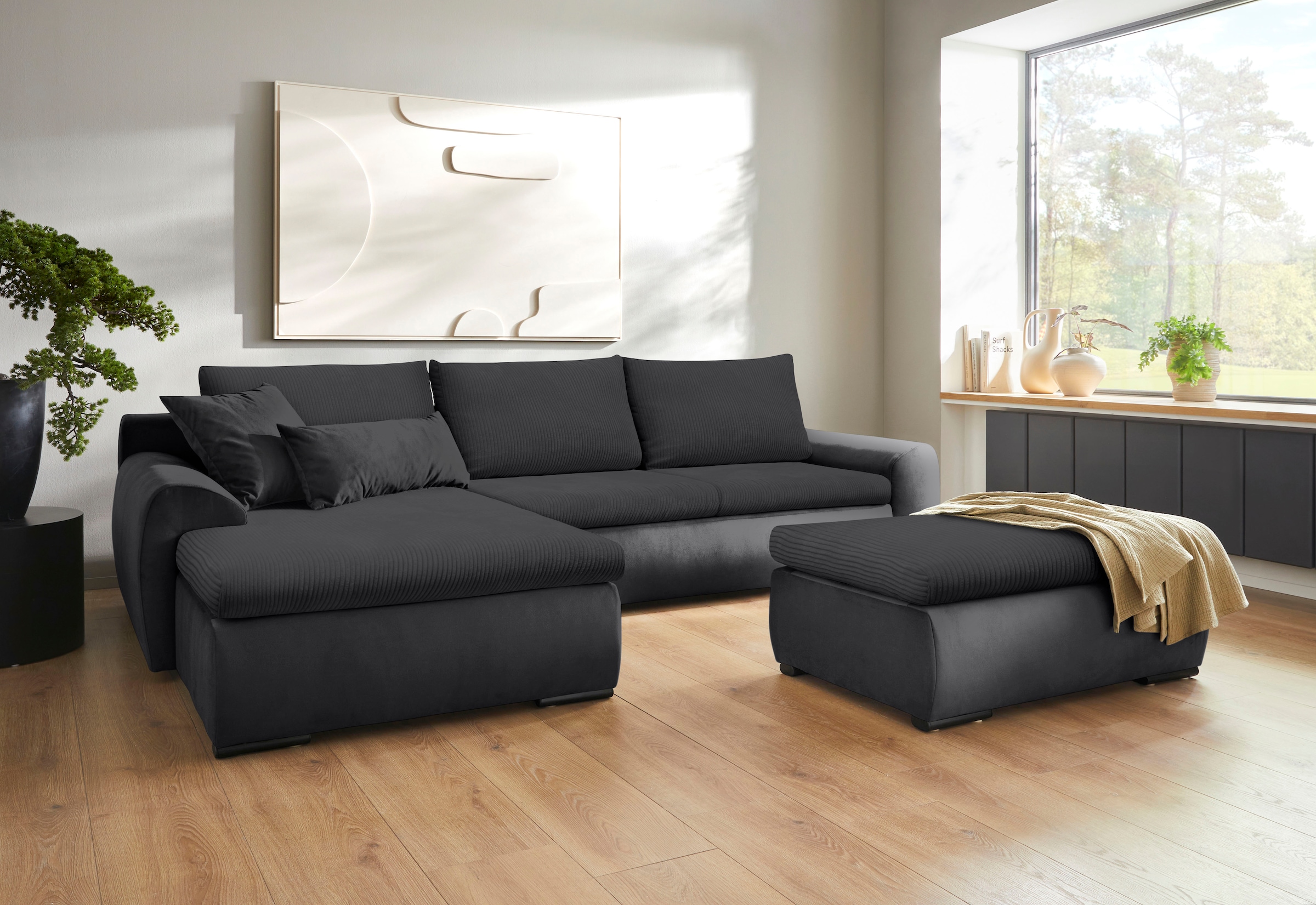 Home affaire Ecksofa »Win«, wahlweise mit Bettfunktion und Bettkasten  bestellen | BAUR