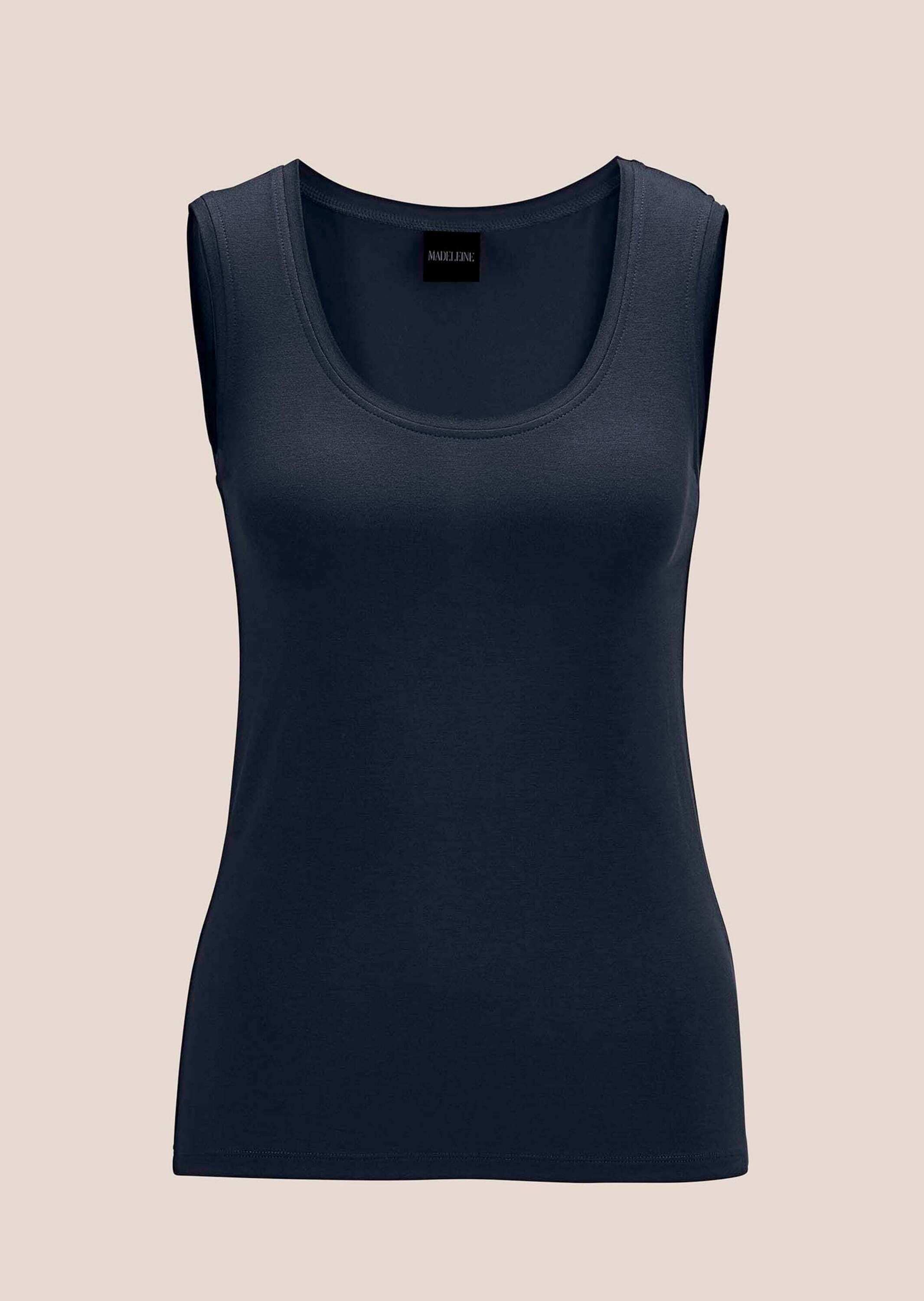 MADELEINE Trägertop "Tanktop Tanktop mit breiten Trägern" Glatte Jerseyware günstig online kaufen