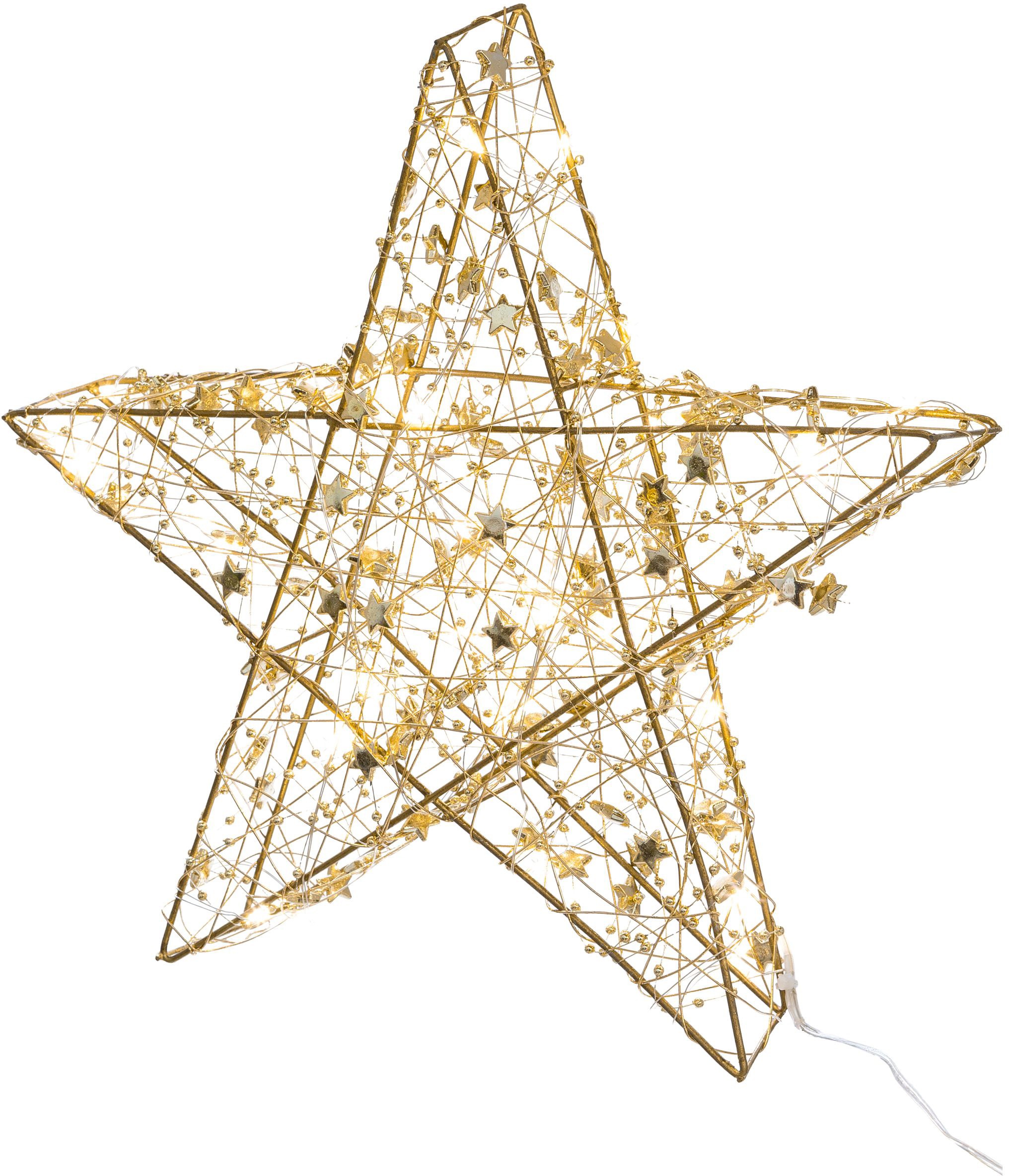 Creativ light LED Stern »Weihnachtsstern, Weihnachtsdeko«, aus Draht, mit 30  LED\'s, Ø 30 cm, mit Timerfunktion kaufen | BAUR
