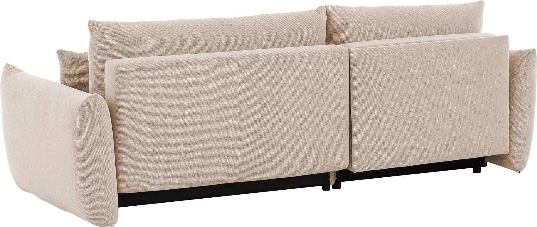 INOSIGN Ecksofa »MAVAS Schlafsofa mit Bettkasten, L-Form,«, ca.257/127cm (Liegefläche 212/145 cm), Cord, Chenille, Struktur