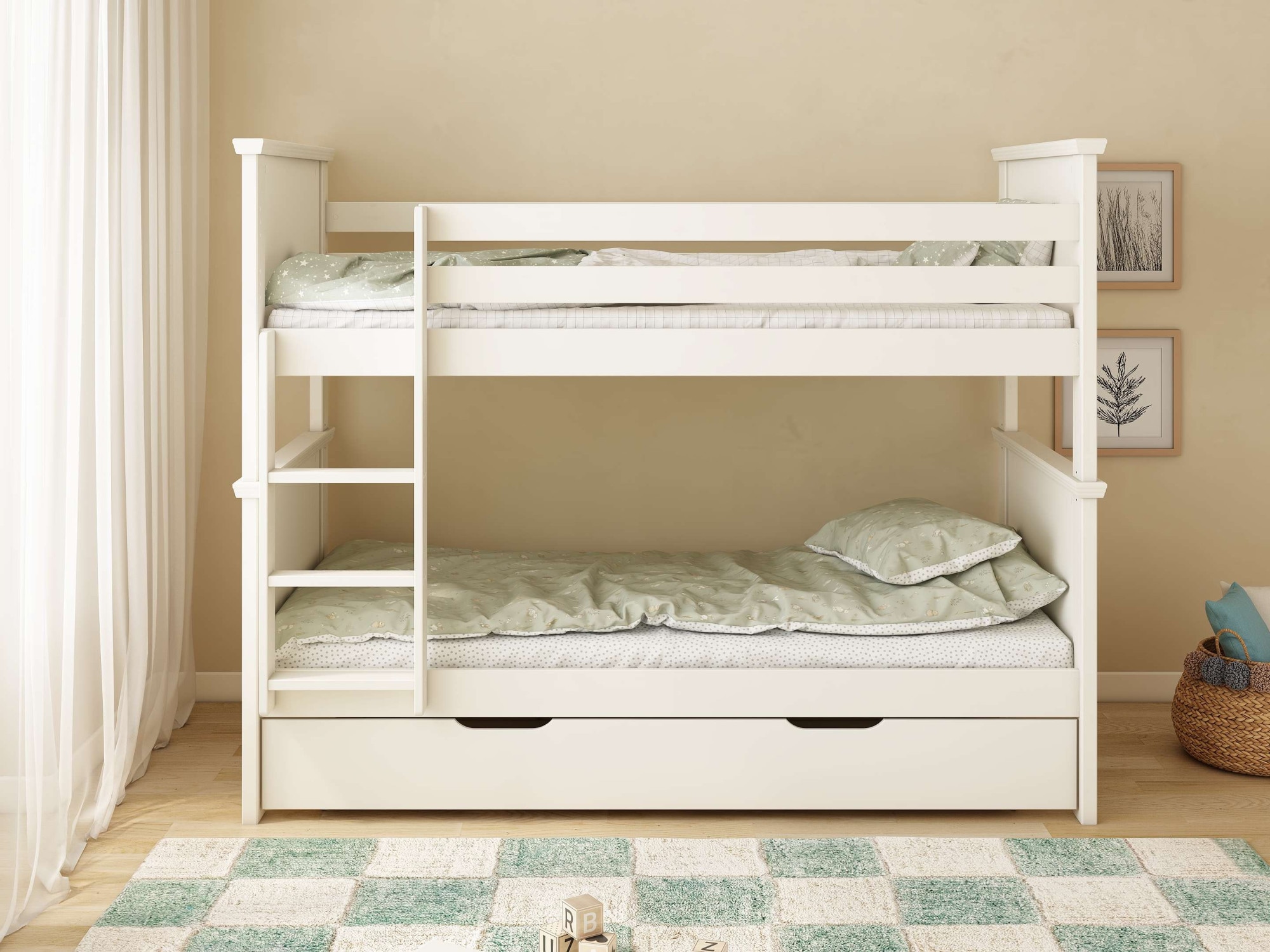 OTTO home Etagenbett »Erik« inklusive Lattenroste, in zwei Einzelbetten teilbar, teilmassiv, FSC®