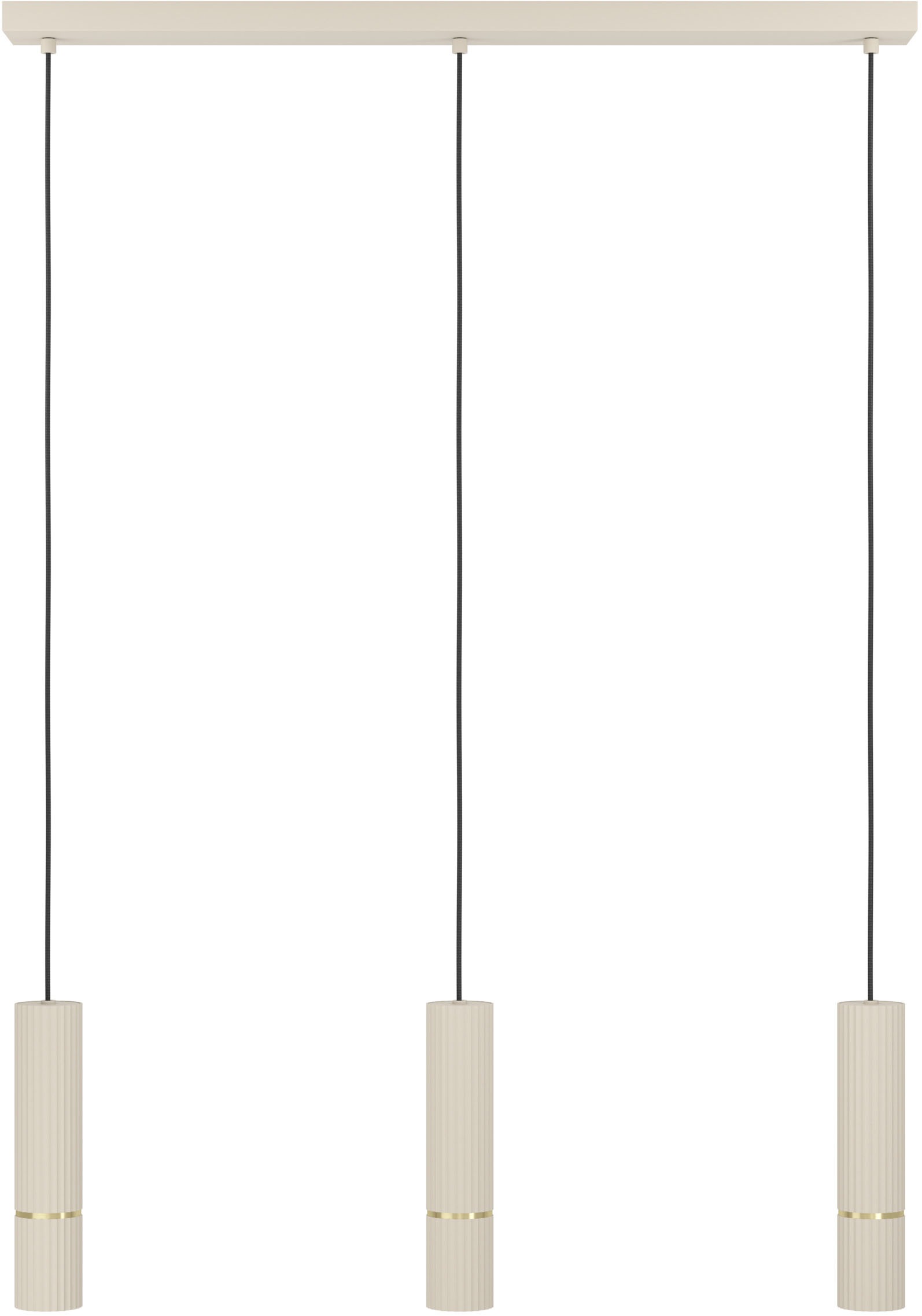 EGLO Hängeleuchte »CAMINIA Pendellampe - Stahl - GU10 - 3X4,7W - IP20« GU10 1 Stk. Hängelampe, Deckenlampe, Wohnzimmer, Esszimmer, L77 x B9 x H110 cm