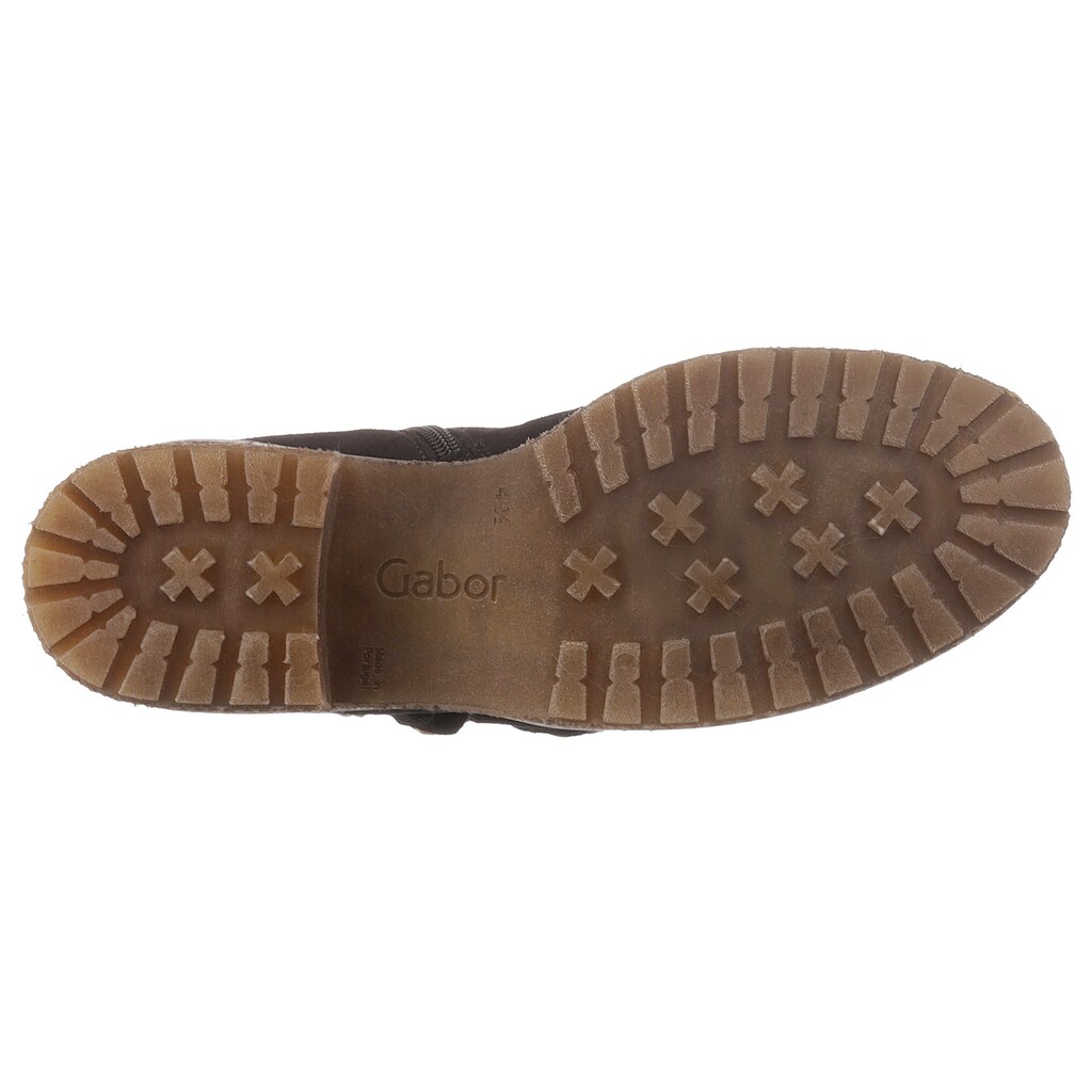 Schuhe Stiefeletten Gabor Bikerboots »RHODOS«, mit verstellbaren Schnallen schwarz Schuhe Stiefeletten Gabor Bikerboots »RHODOS«, mit verstellbaren Schnallen schwarz