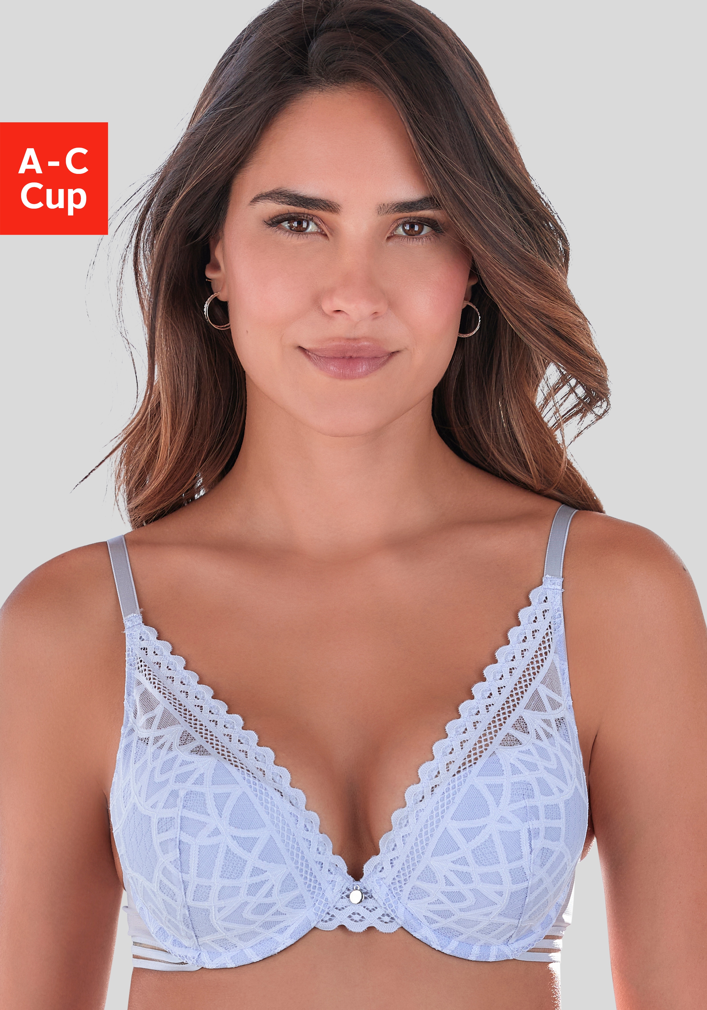 s.Oliver Push-up-BH "Milene" im edlen High-Apex Look mit graphischer Jacquardspitze, sexy Dessous