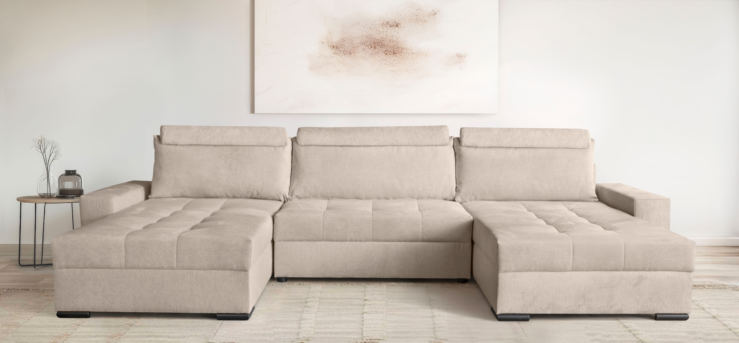 OTTO home Wohnlandschaft "Home System U-Form, B: 269 - 352 cm, Breiten wähl günstig online kaufen