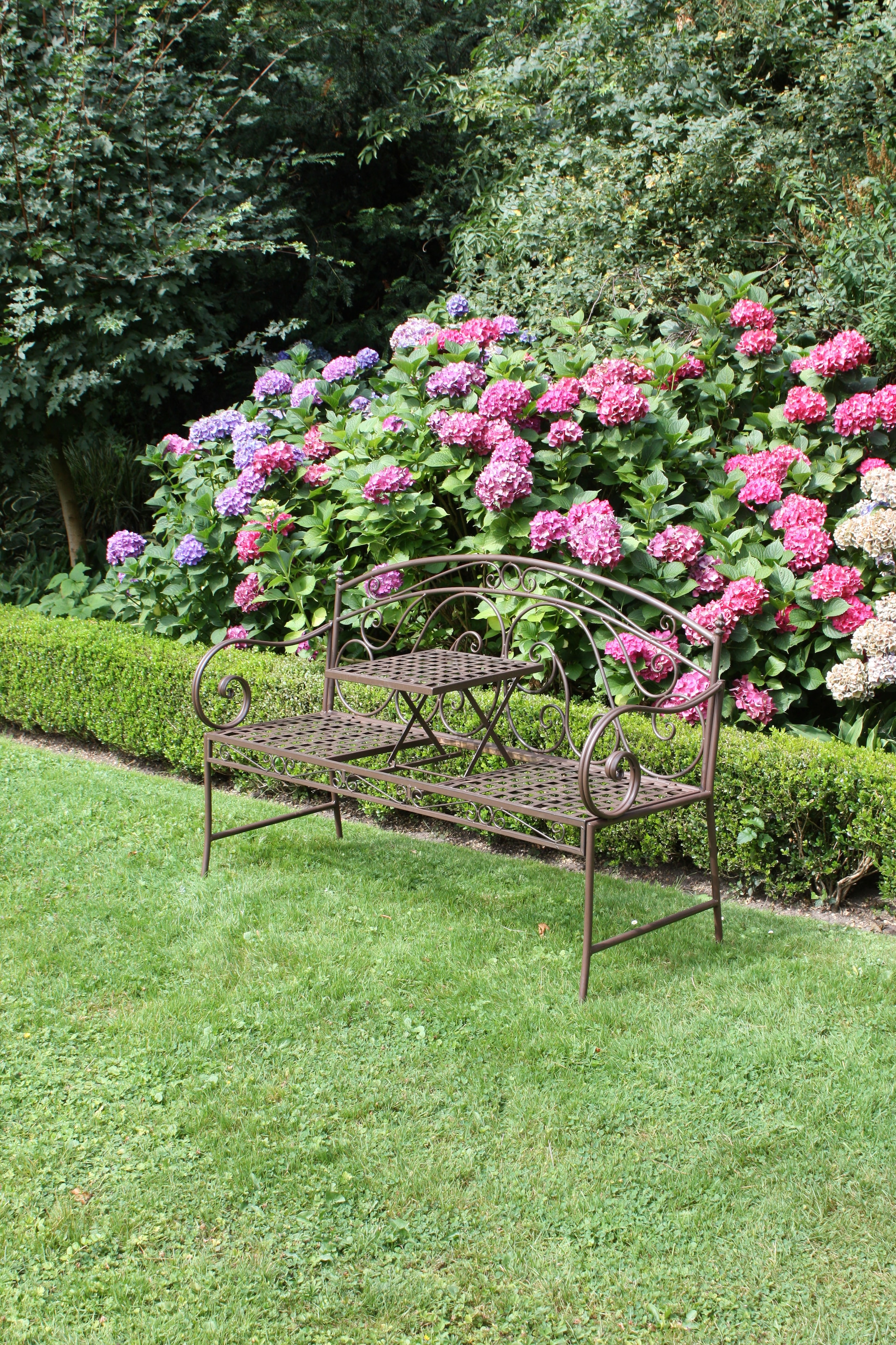 Garden Pleasure Gartenbank »Saket«, mit hochklappbarem Tisch, BxTxH: 141x53x96 cm