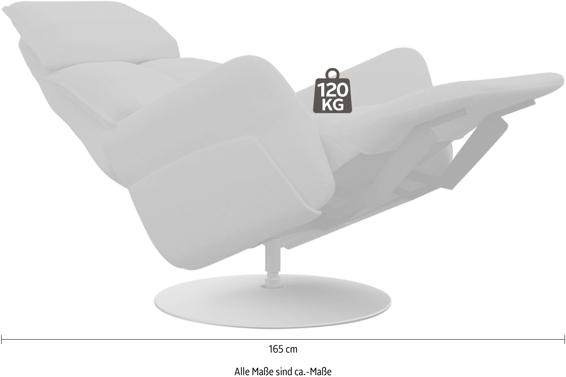 alina Relaxsessel »Thimo« in Größe M, Liegefläche 180cm, verstellbar, optional mit Aufstehhilfe