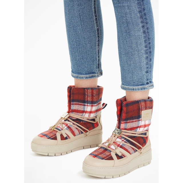 Tommy Hilfiger Snowboots »TARTAN SNOWBOOT«, mit Schnellschnürung ▷ für |  BAUR