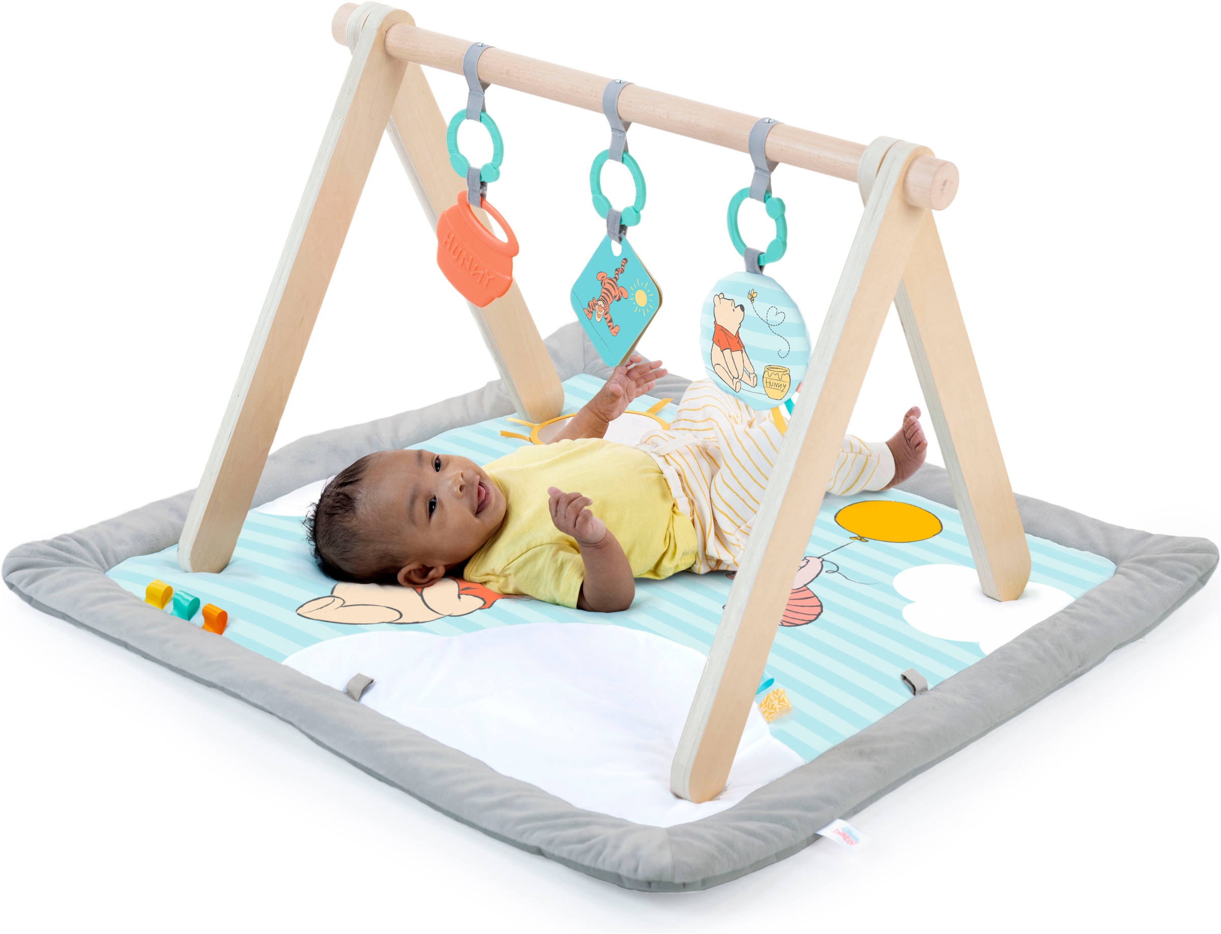 Bright Starts Spielbogen »WINNIE THE POOH Once Upon a Tummy Time ™ Activity Gym«, mit Plüschmatte und Stützkissen