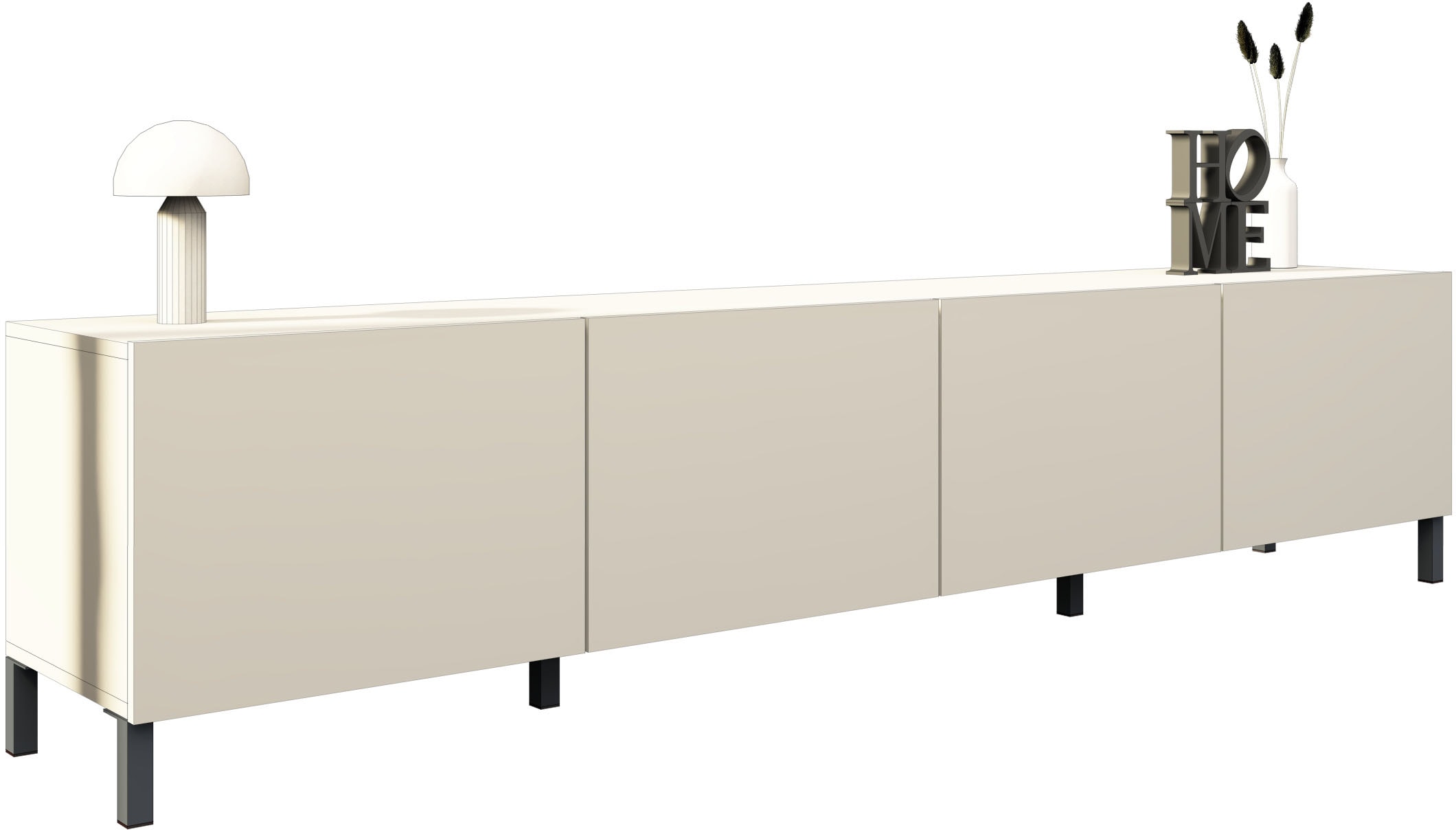 borchardt Möbel Lowboard "Sophia, TV-Schrank mit Metallfüßen" Metallfüße, grifflose Optik