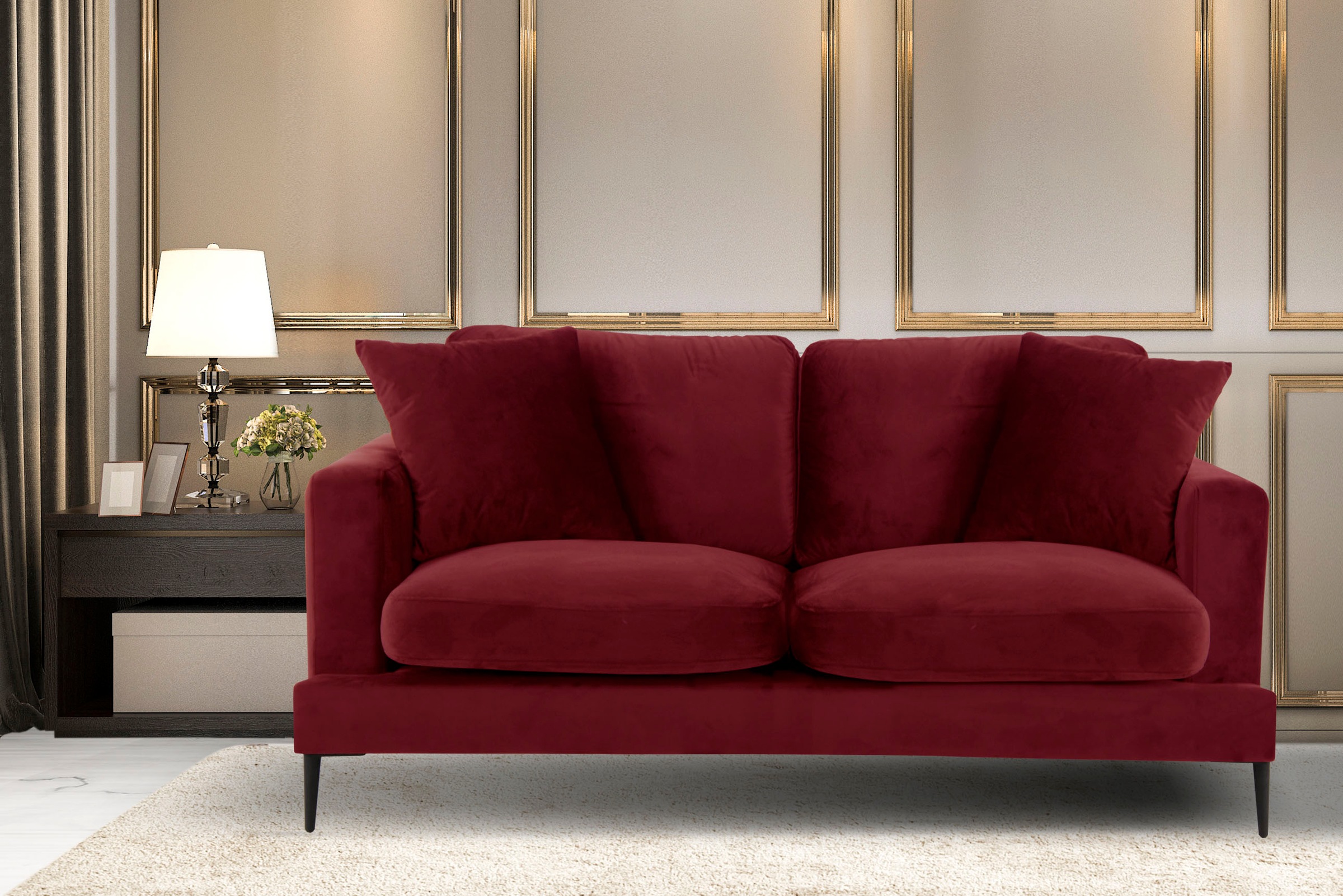 Home affaire 2-Sitzer "Cozy elegantes Designsofa, Maße B/T/H: 151/97/80 cm" günstig online kaufen