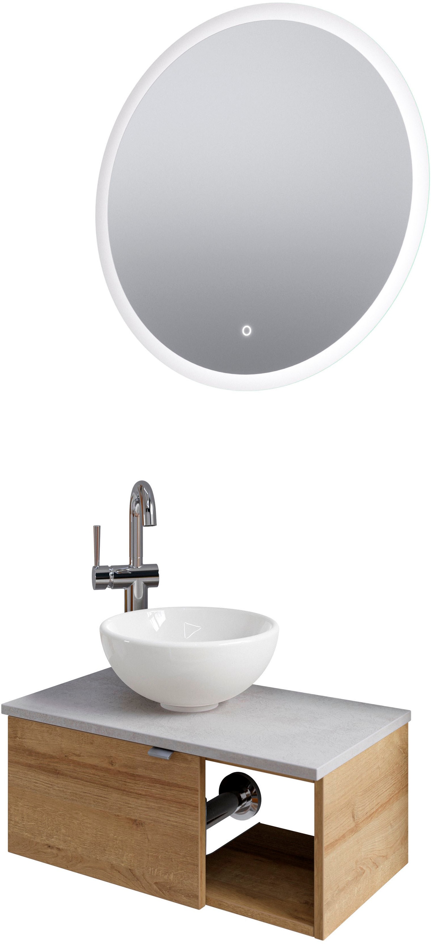 Saphir Badmöbel-Set "Serie 6915" 4 Stk. tlg. Gäste-Bad, 70 cm breit, mit LE günstig online kaufen