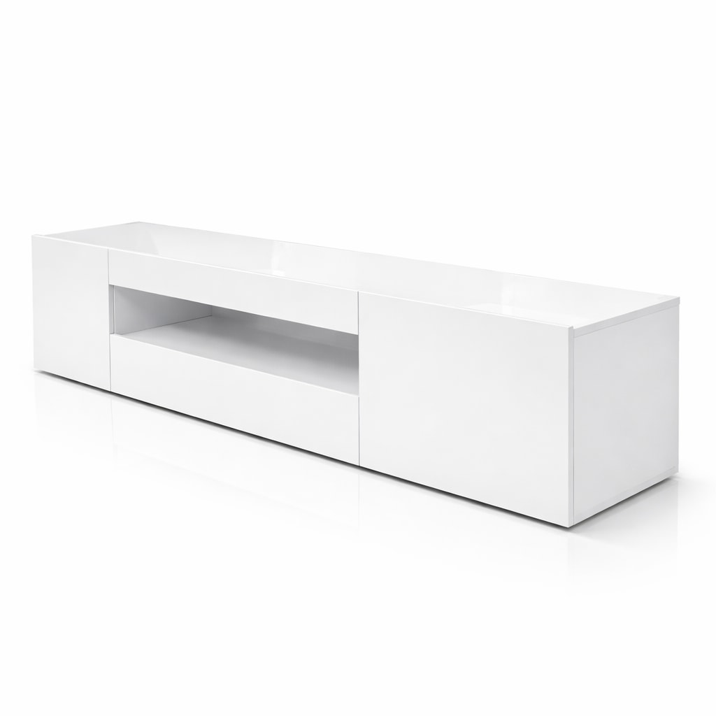 OTTO home Lowboard »LORENZO 2, TV-Board, TV-Kommode, TV-Schrank, TV-Unterschrank, TV-Möbel« Modernes lackiertes Hochglanz TV-Board, grifflos, Breite 200 cm