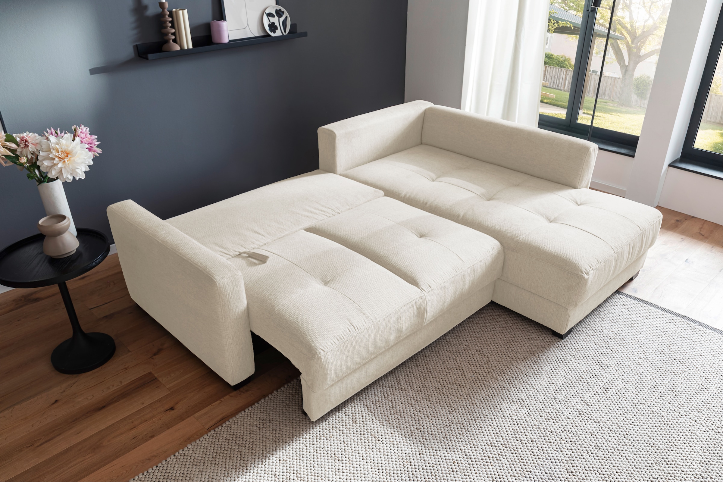 Mr. Couch Ecksofa »Pierre, L-Form mit Taschenfederkern«, mit DuraSpring-Taschenfederkern bis 140 kg belastbar
