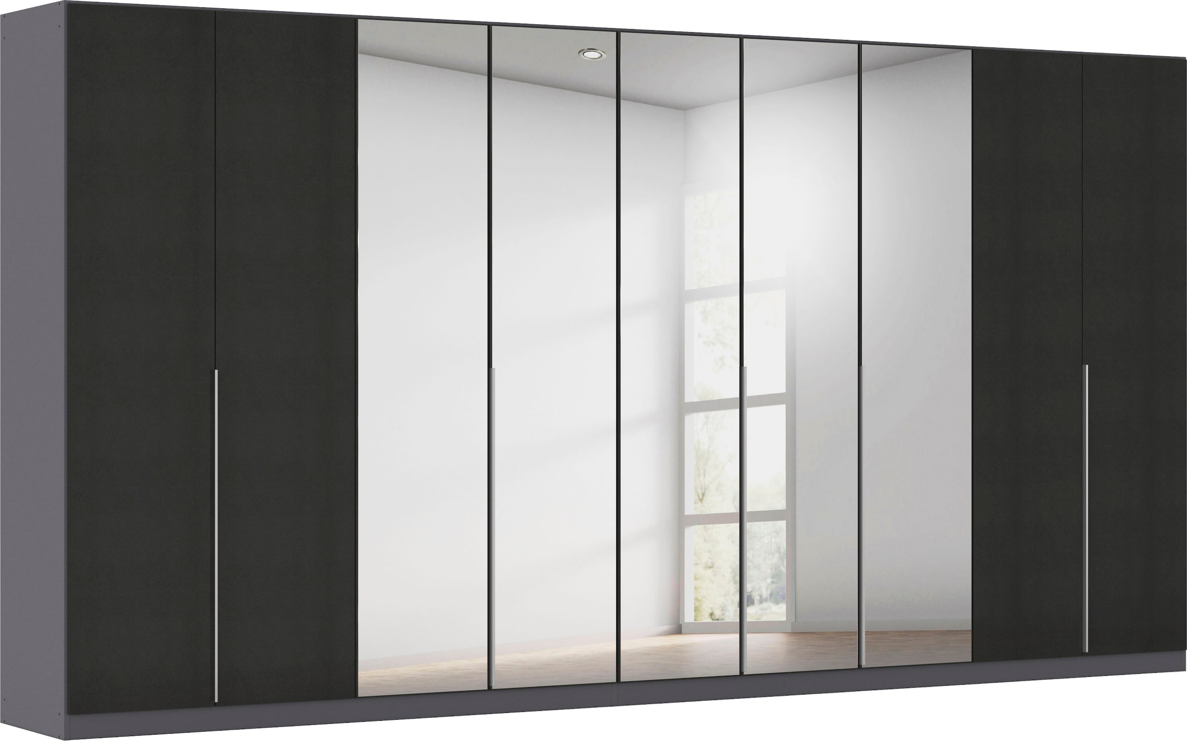 OTTO home Drehtürenschrank "Kleiderschrank Schrank Garderobe AGORDO mit Dekor- oder Hochglanzfront" in zwei Griff-Farben, Breiten 91-405 cm, durchdachte Innenausstattung, in 8 Breiten und 2 Höhen MADE IN GERMANY