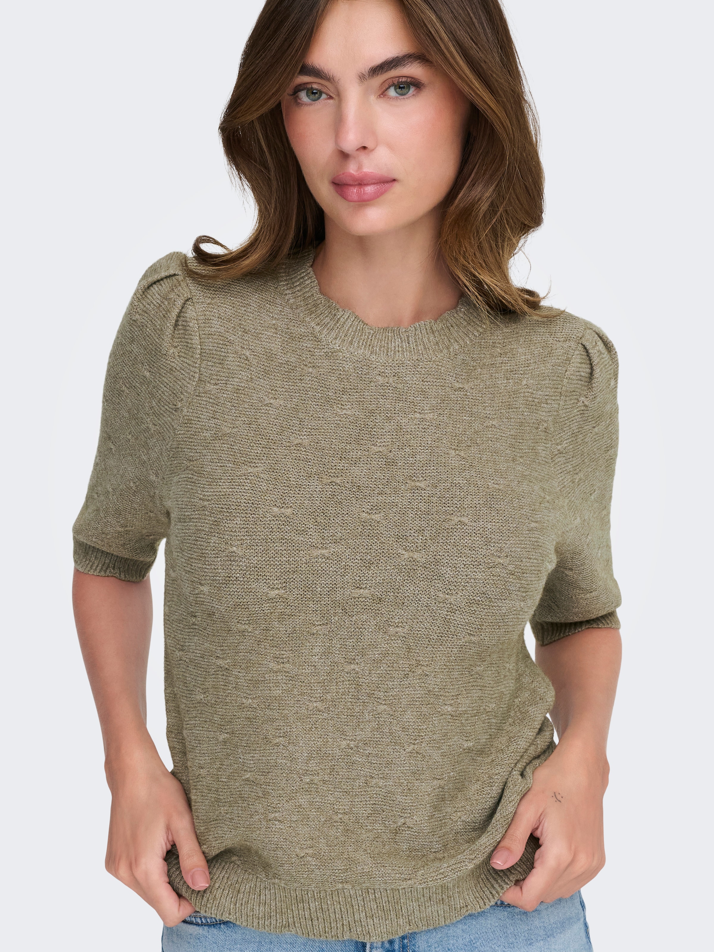 ONLY Strickpullover »ONLKATIA SS STRUCTURE O-NECK CC KNT«