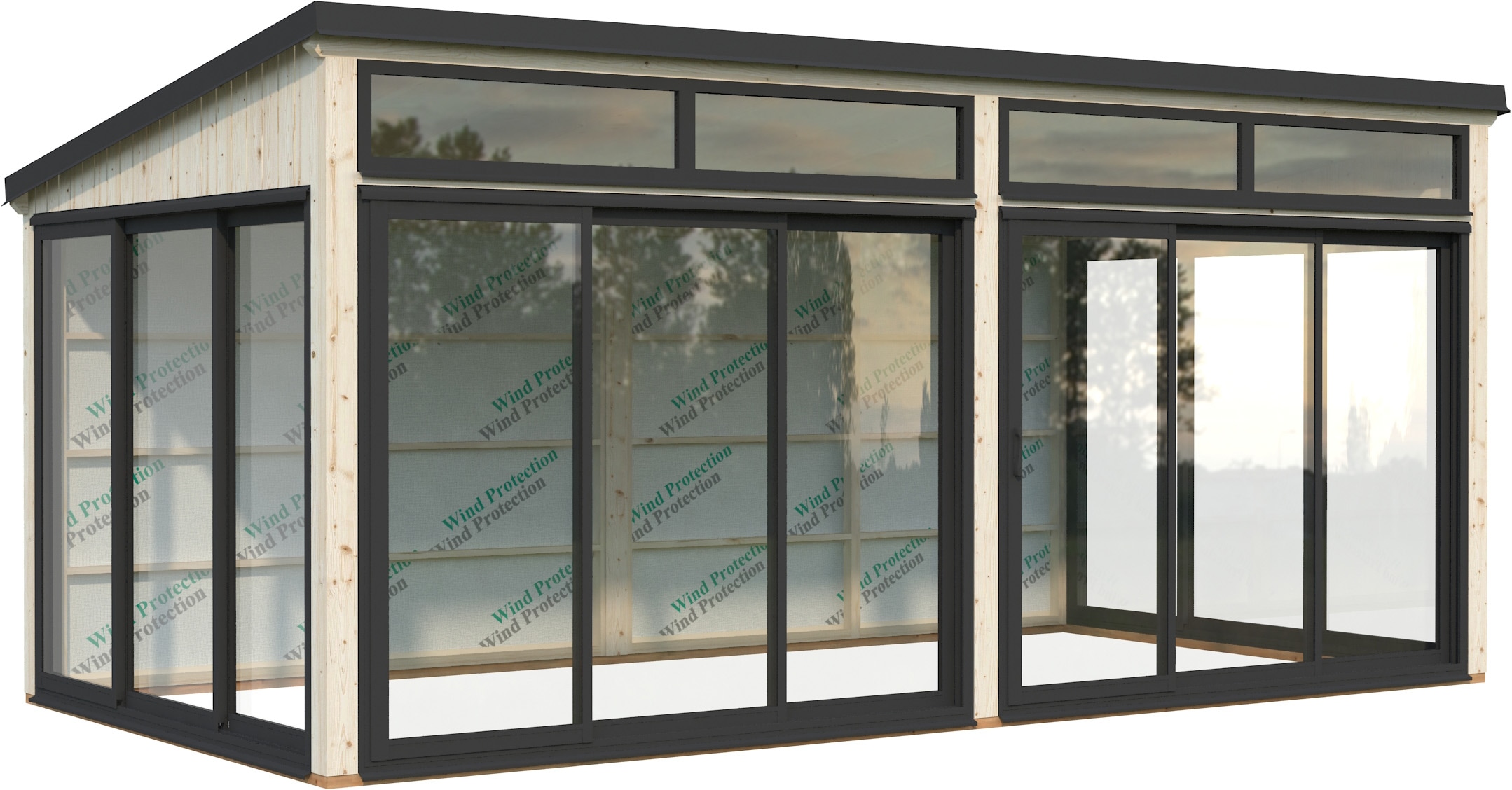 Palmako Holzpavillon "Saga 16,2 m² Slide" BxTxH: 592x307x273 cm