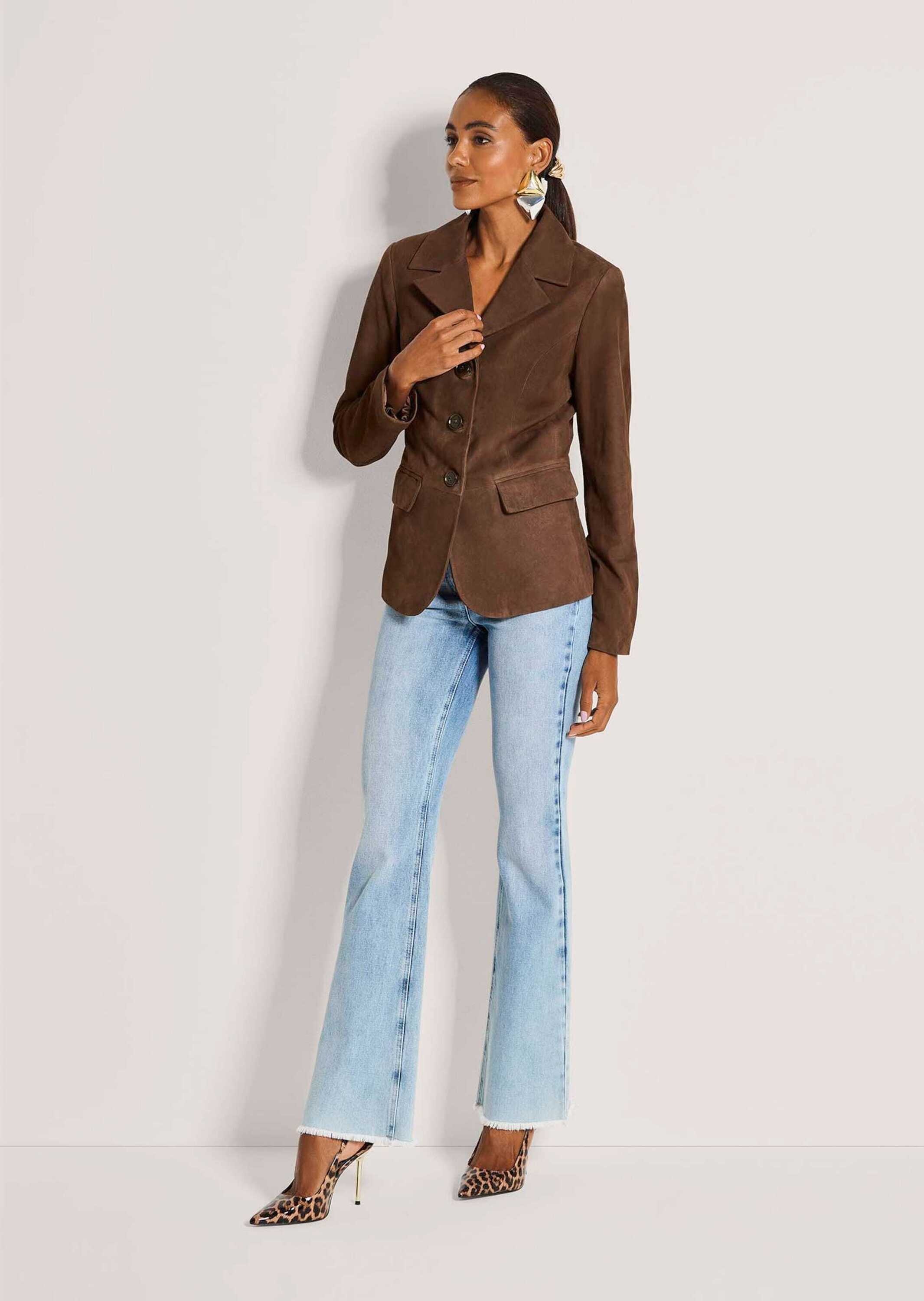 MADELEINE Lederjacke »Lederblazer Lammnappa-Blazer mit Reverskragen«