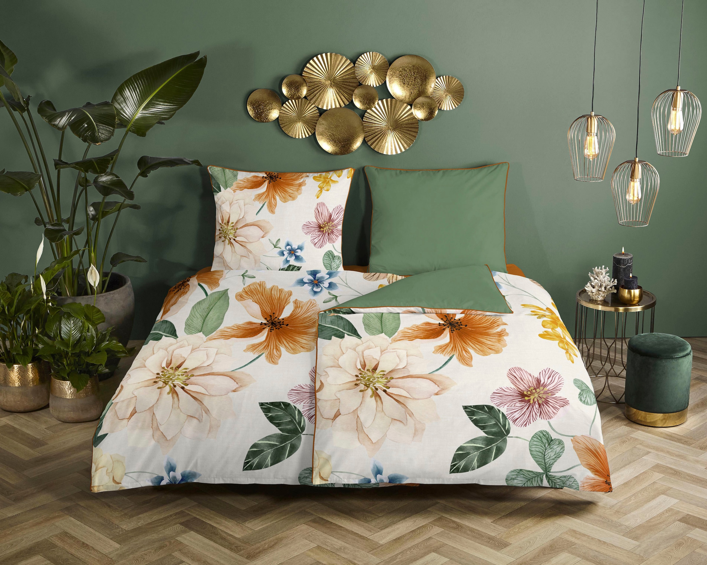 Descanso Wendebettwäsche "Annabelle" 2 Stk. tlg. Baumwolle, Satin, 135x200, günstig online kaufen