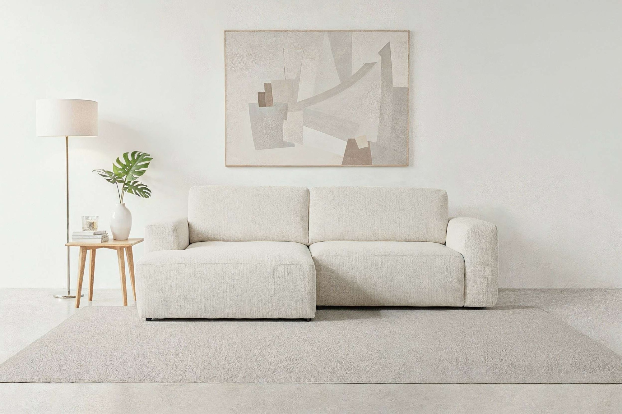 andas Schlafsofa "Noord Schlafecksofa, Breite 250 cm" Cord, Struktur, Webst günstig online kaufen