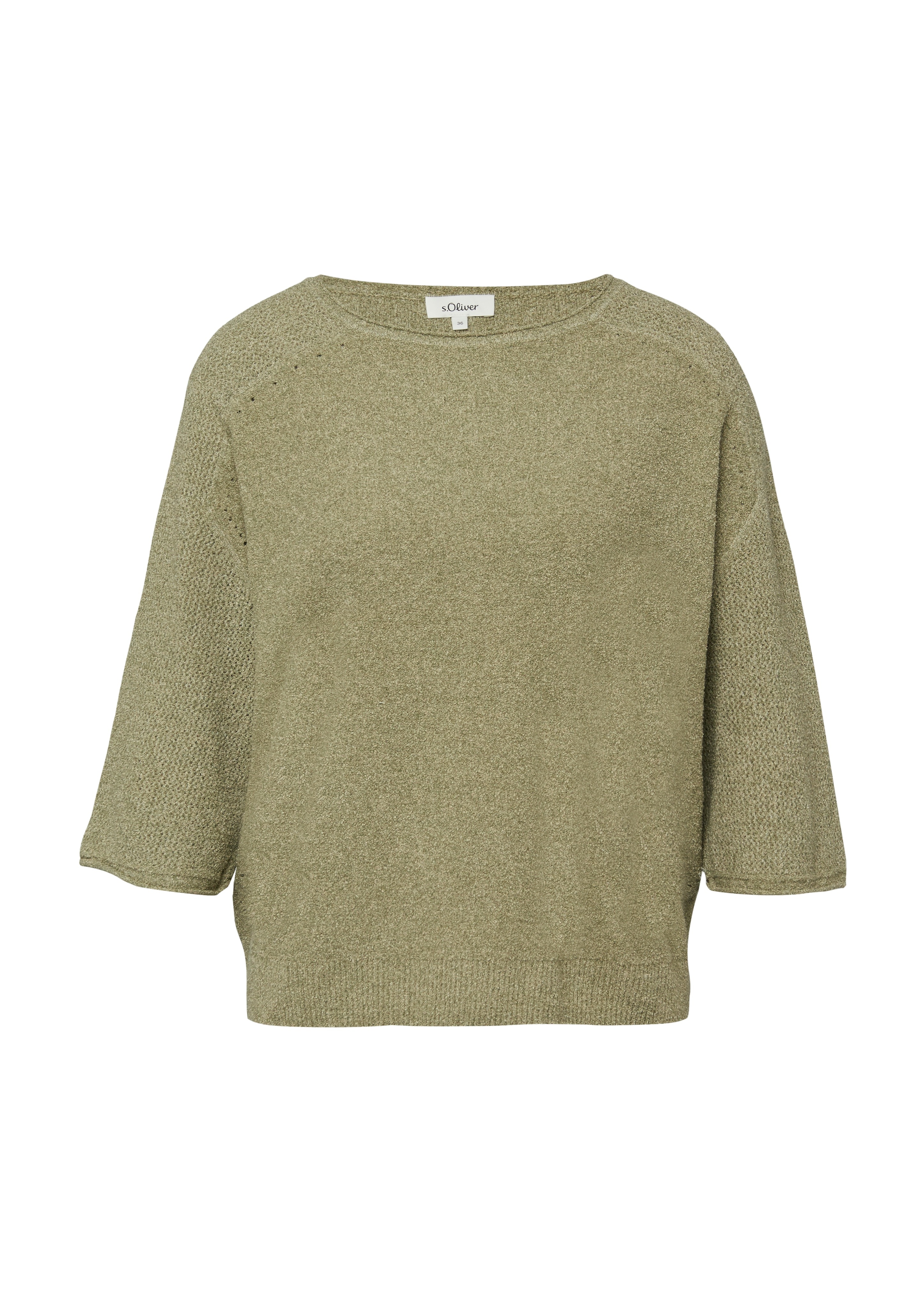 Thumbnail - s.Oliver Strickpullover 3/4-Arm mit Rundhals