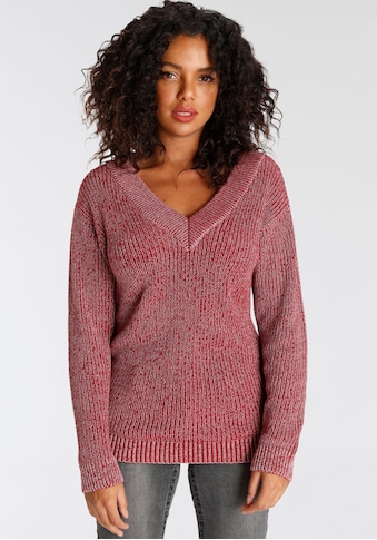 Strickpullover »in Washed-Optik«, Washed-Optik