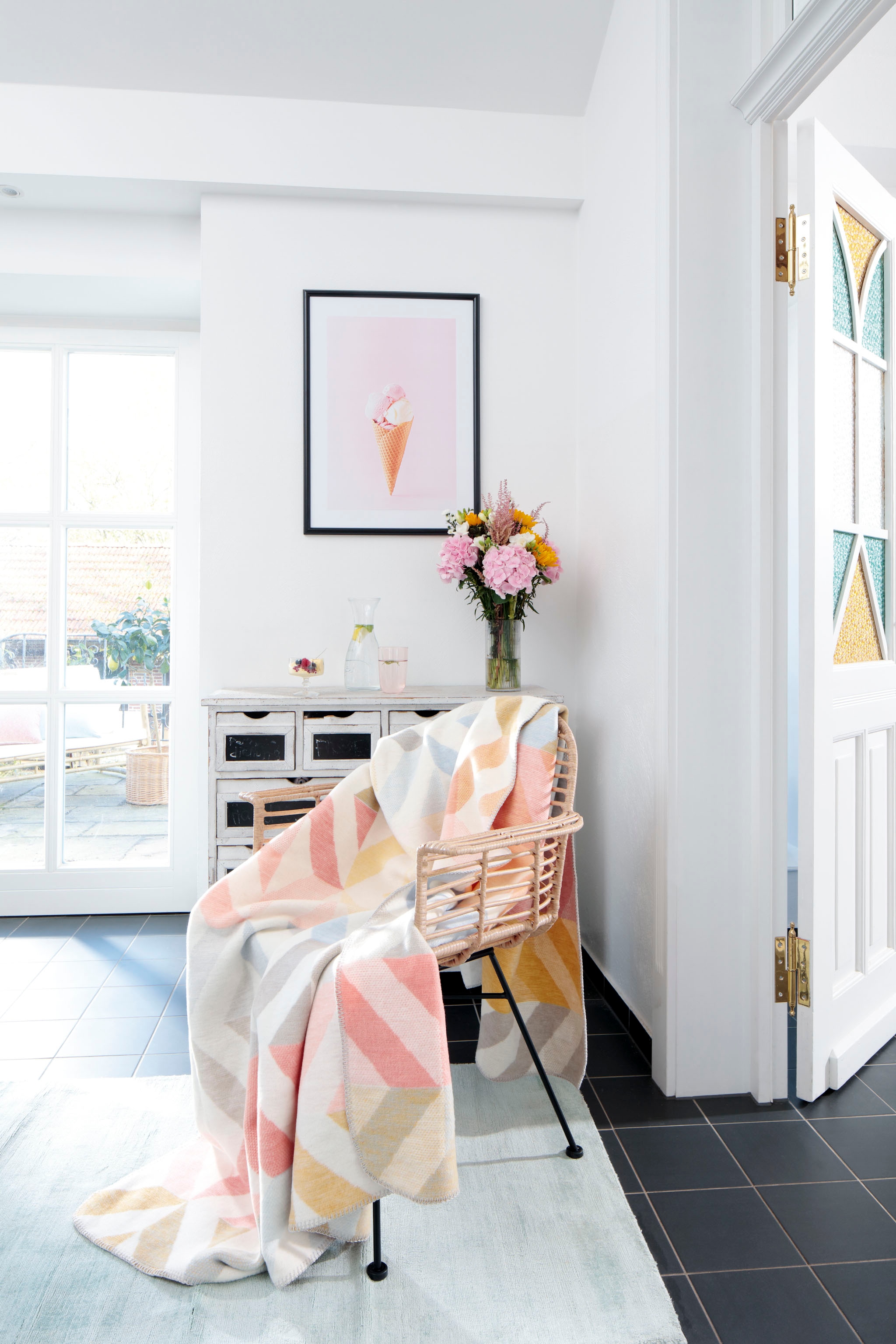 Biederlack Wohndecke »Cone«, moderner Zierstich, Kuscheldecke