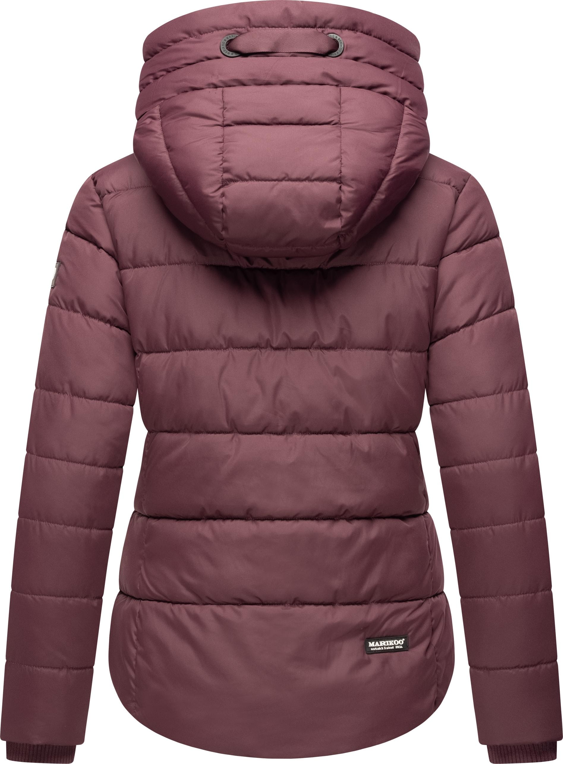 Marikoo Steppjacke »Amayaa-1« mit Kapuze Gesteppte Damen Jacke mit großer Kapuze
