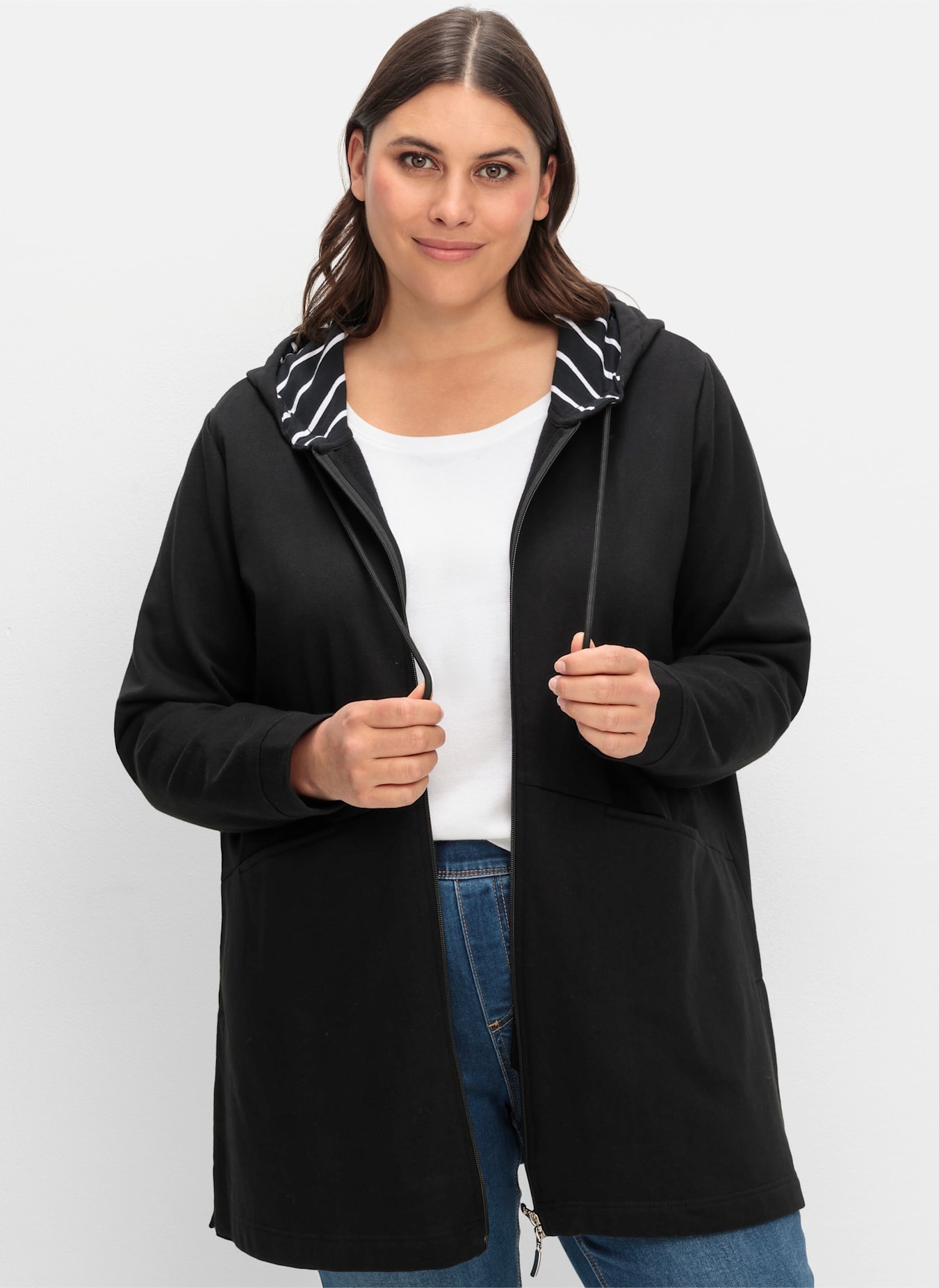 Sheego Shirtjacke »Sweatjacke«, (1 tlg.)