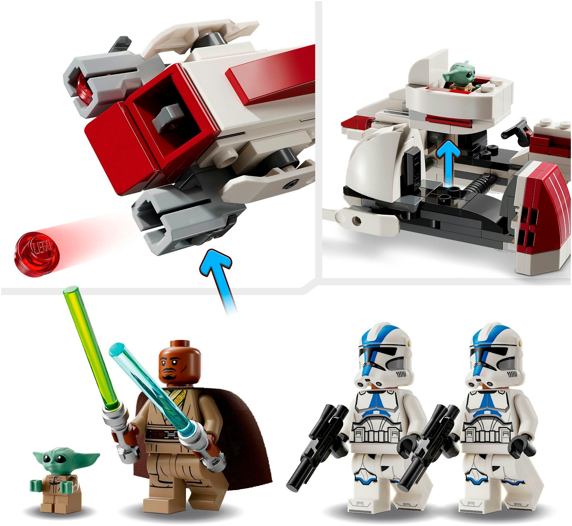 LEGO® Konstruktionsspielsteine »Flucht mit dem BARC Speeder™ (75378), LEGO Star Wars TM«, (221 St.)