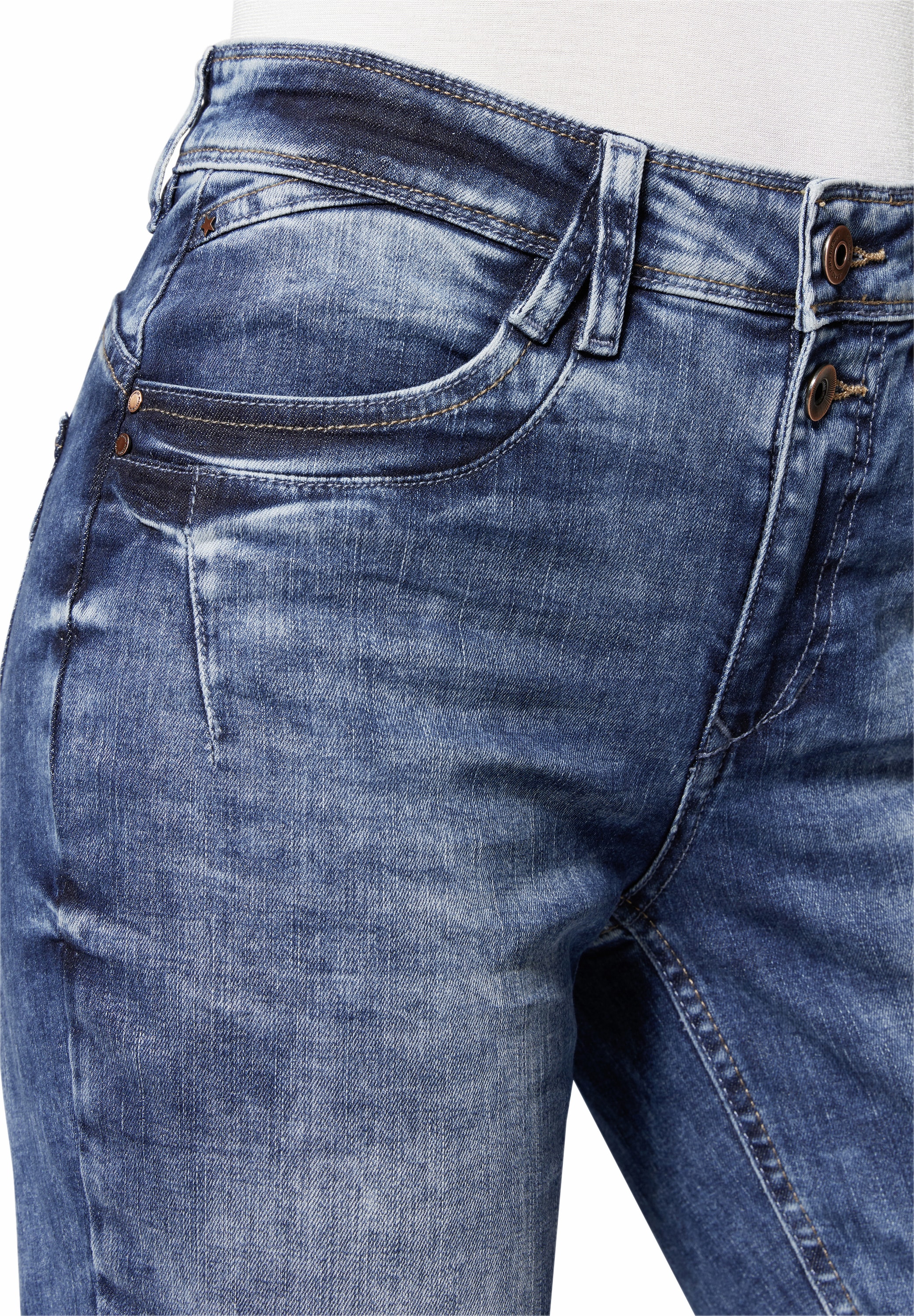 STOOKER WOMEN Boyfriend-Jeans »Davos Denim Boyfriend Fit«, Jeans Boyfriend Fit Casual Denim Lässige Passform für Damen